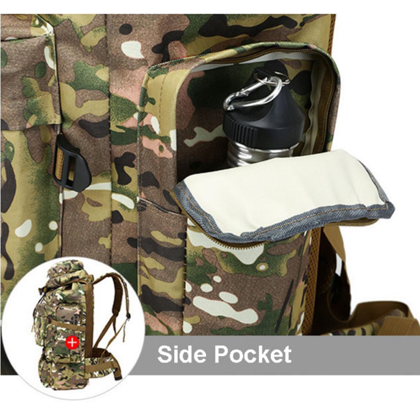 Waterproof Backpack Hiking 70L Rucksack Day Pack Trekking Sack Digital Camo