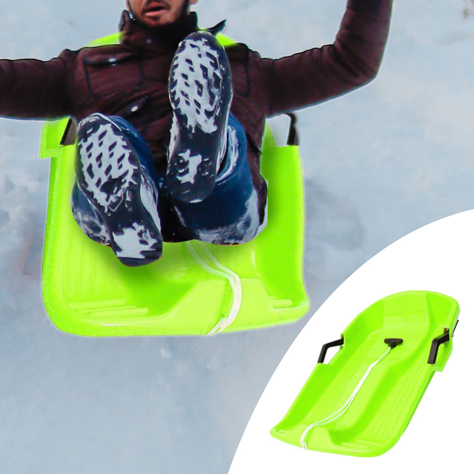 Durable Snow Sledge Toboggan Grass Sand Downhill Sliding Sledge Sleigh Green