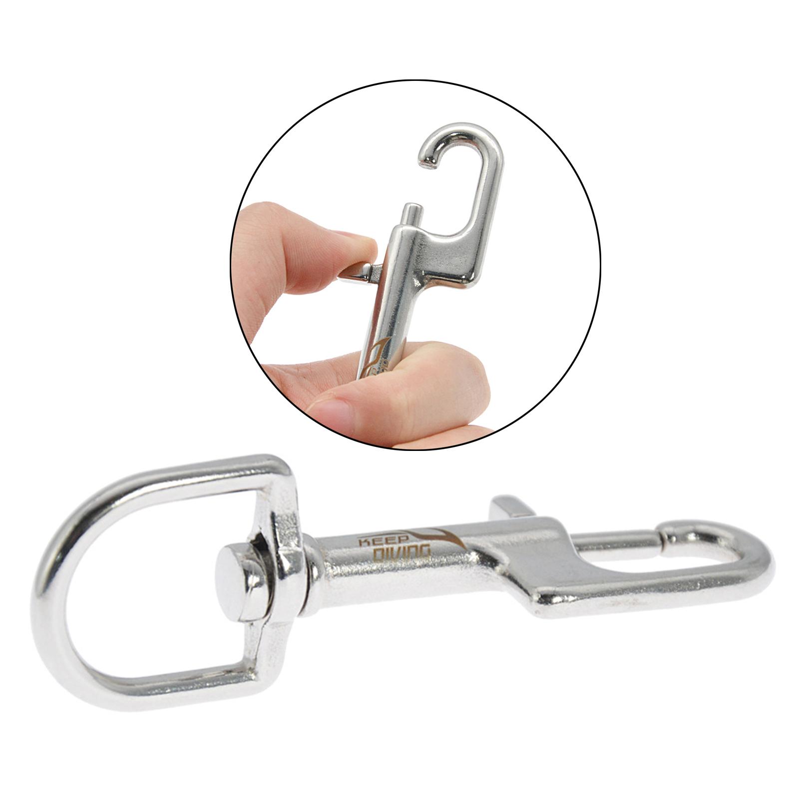 Stainless Steel Swivel Bolt Snap Hook Clip Scuba Diving 100mm Single Ended