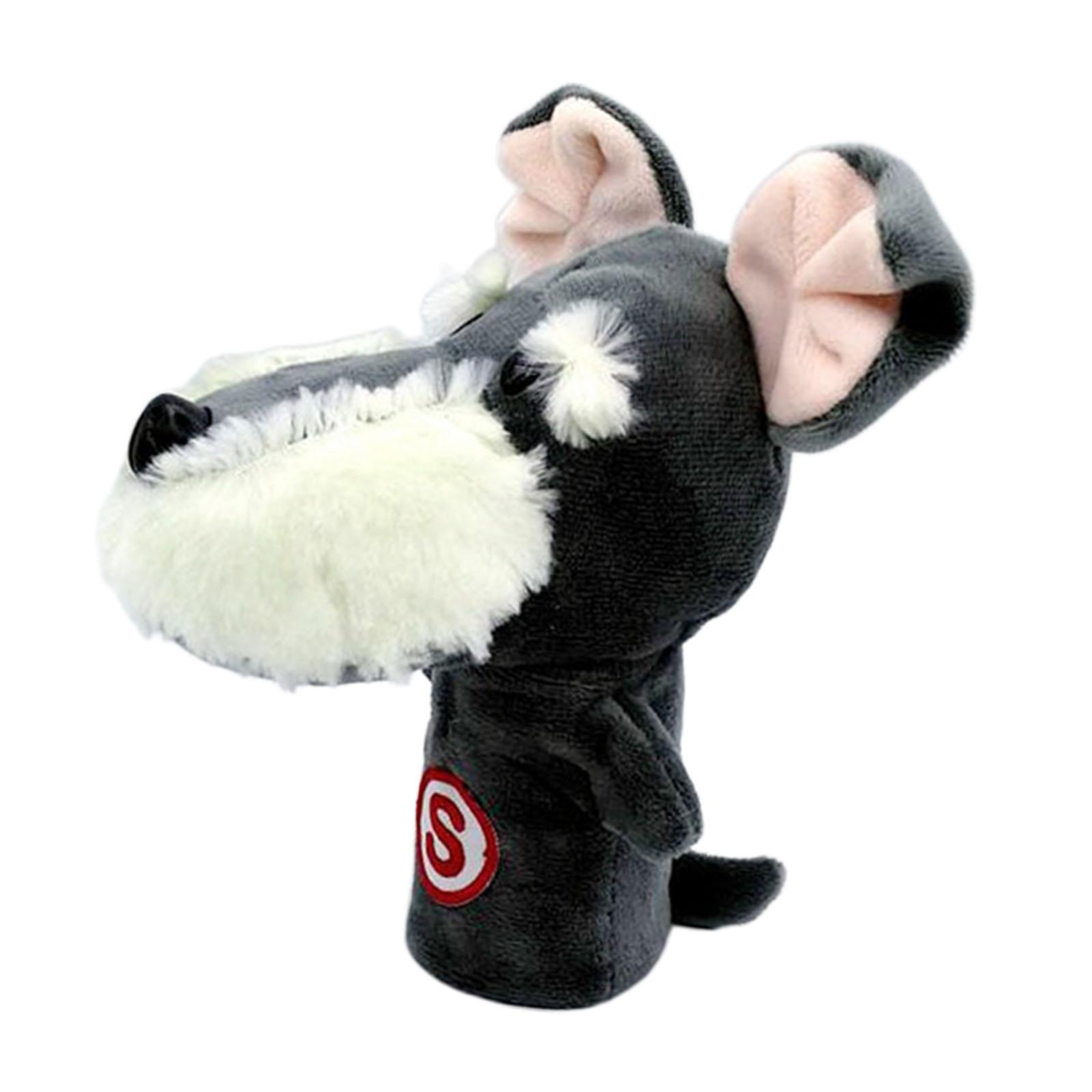 Novelty Plush Animal Golf Iron Headcover Wedges Club Head Cover Dog No.S