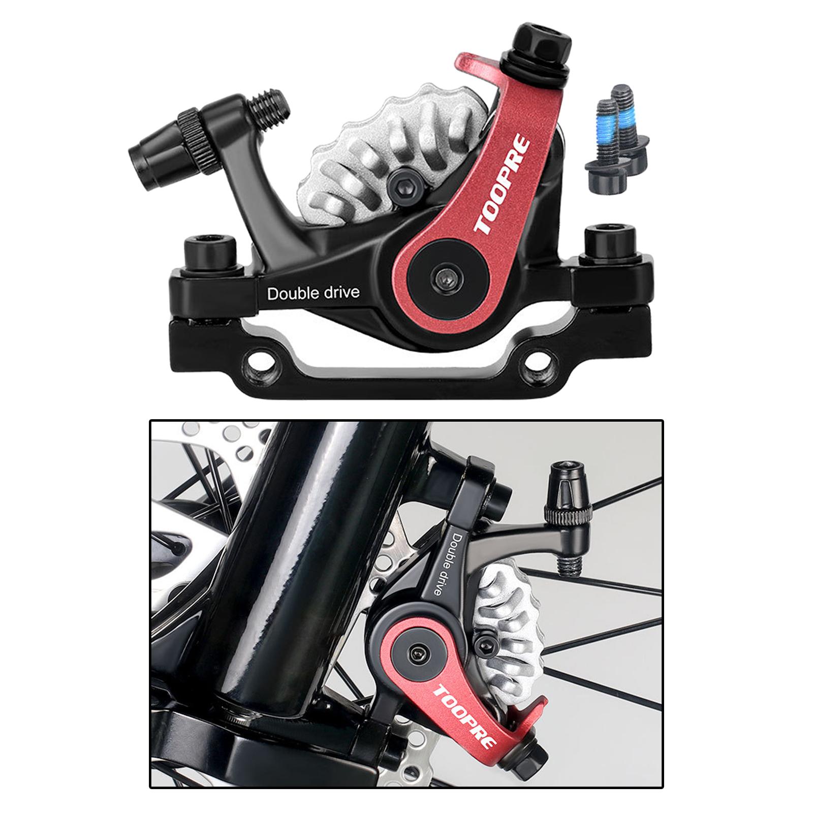 MTB Bike Mechanical Brakes Dual Drive Front/Rear Caliper Rose Red Front