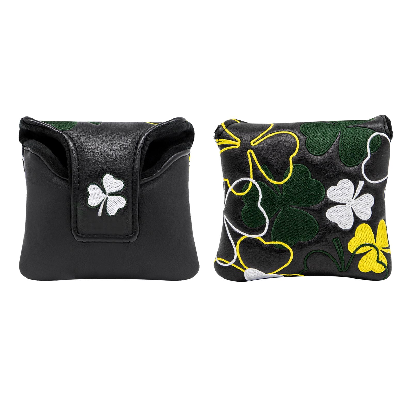 Golf Mallet Putter Cover Square Center Shaft Headcover Protector Case Black