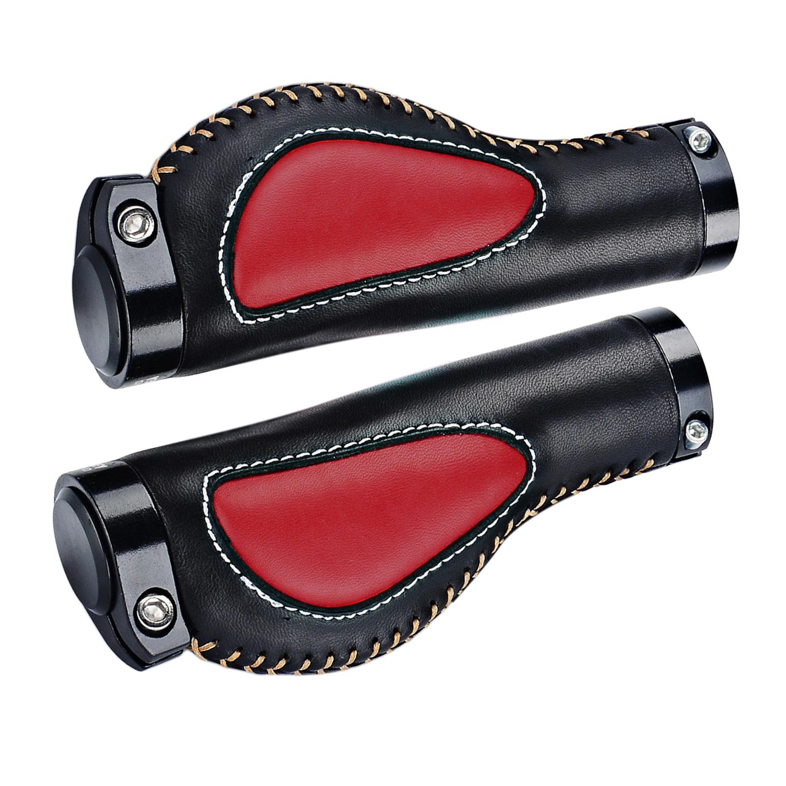 1 Pair Bike Handlebar Grips Ergonomic Non-slip MTB Road Bicycle Red