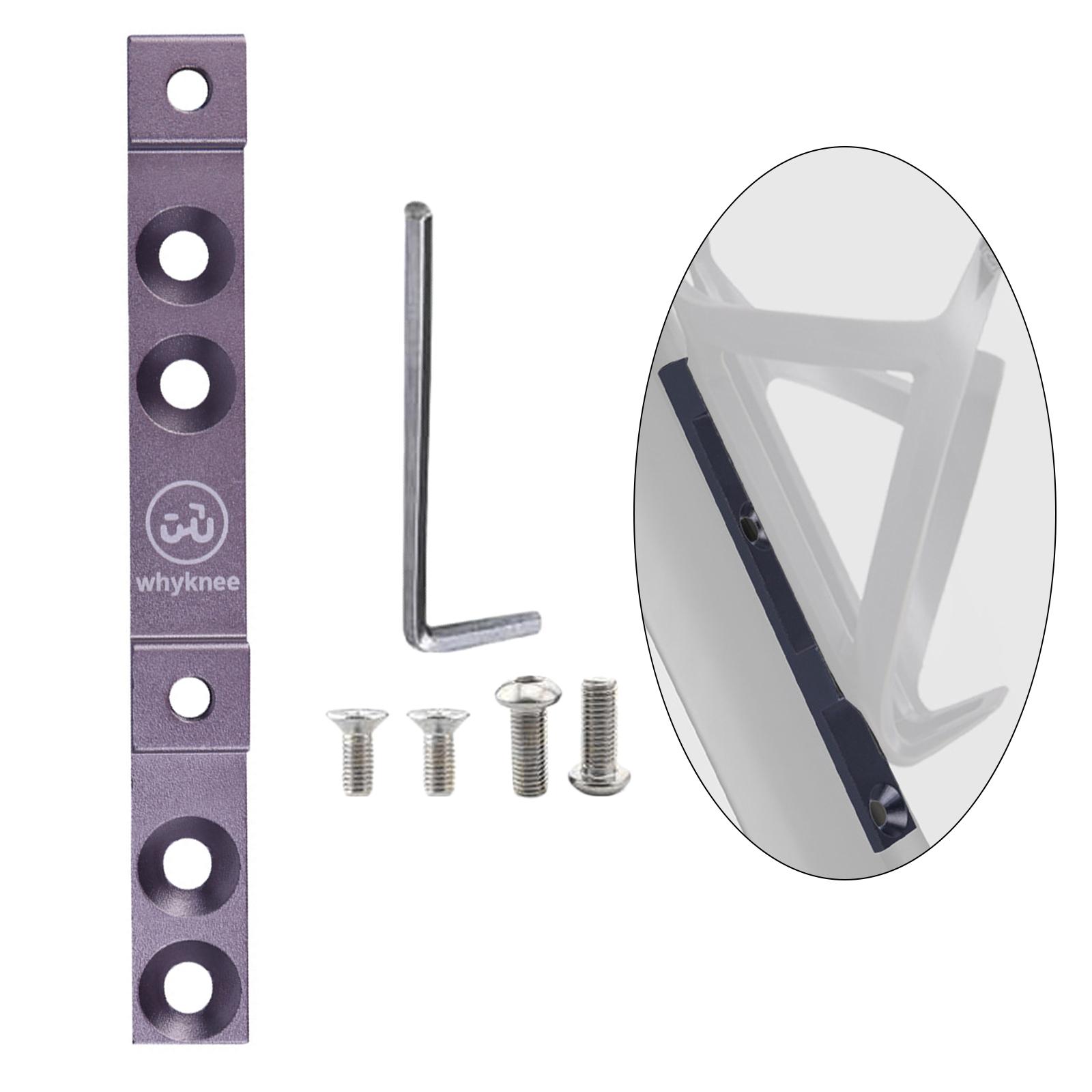 Bicycle Bottle Cage Adapter Aluminium Alloy Folding Kids Bike 4 Holes Silver