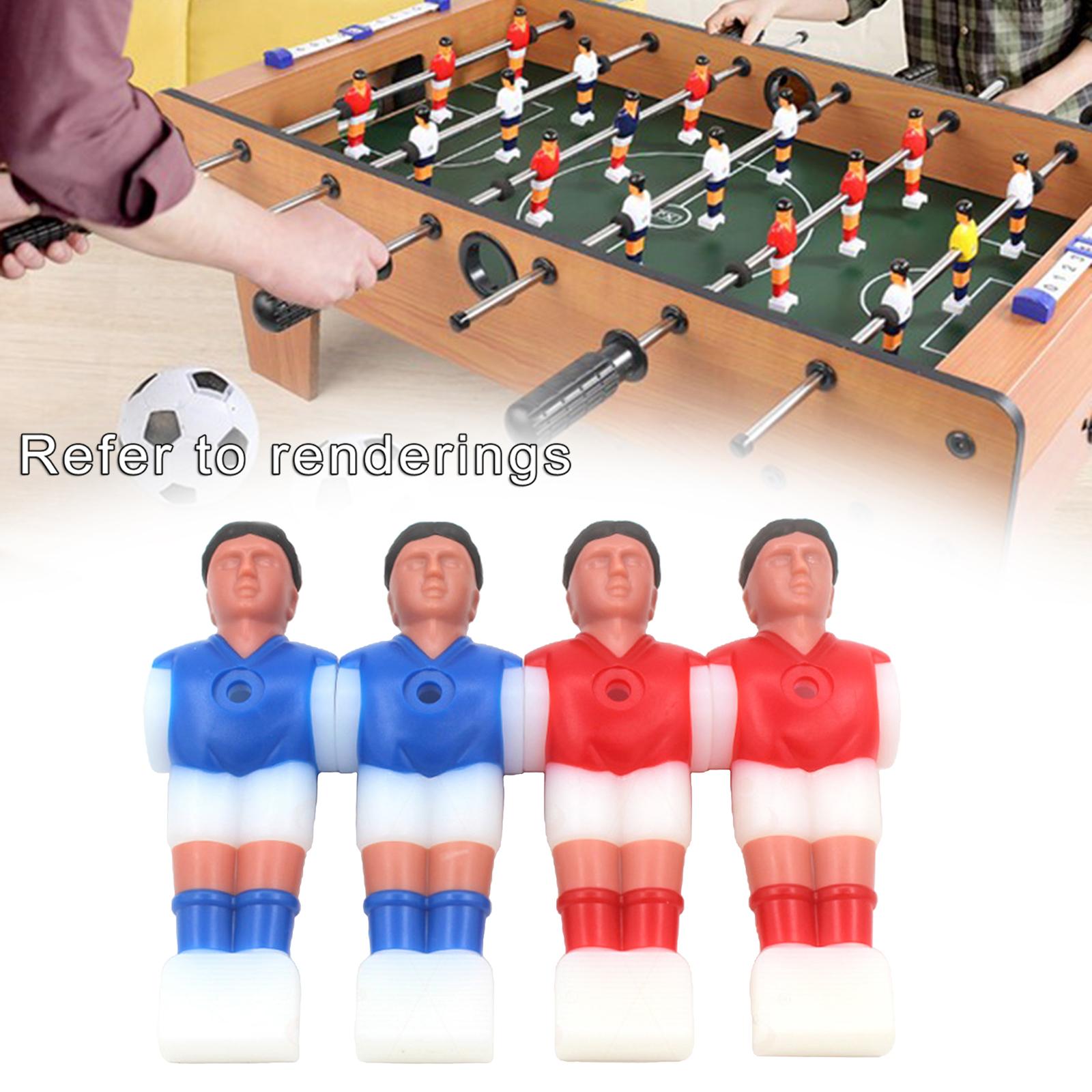 4x Foosball Men Soccer Table Guys Football Accessory 2 red 2 blue 