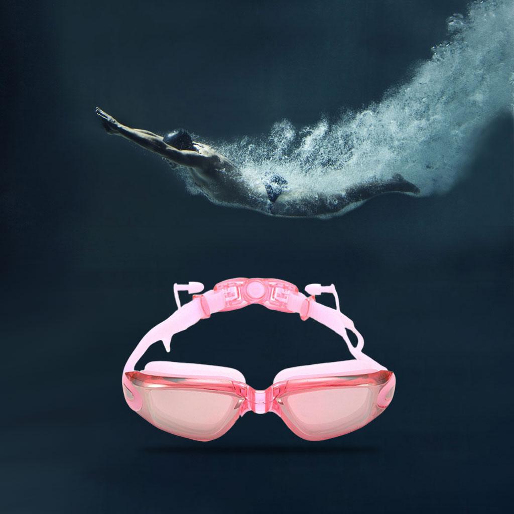 Swimming Goggles with Earplug Polarized Comfortable for Snorkeling  pink