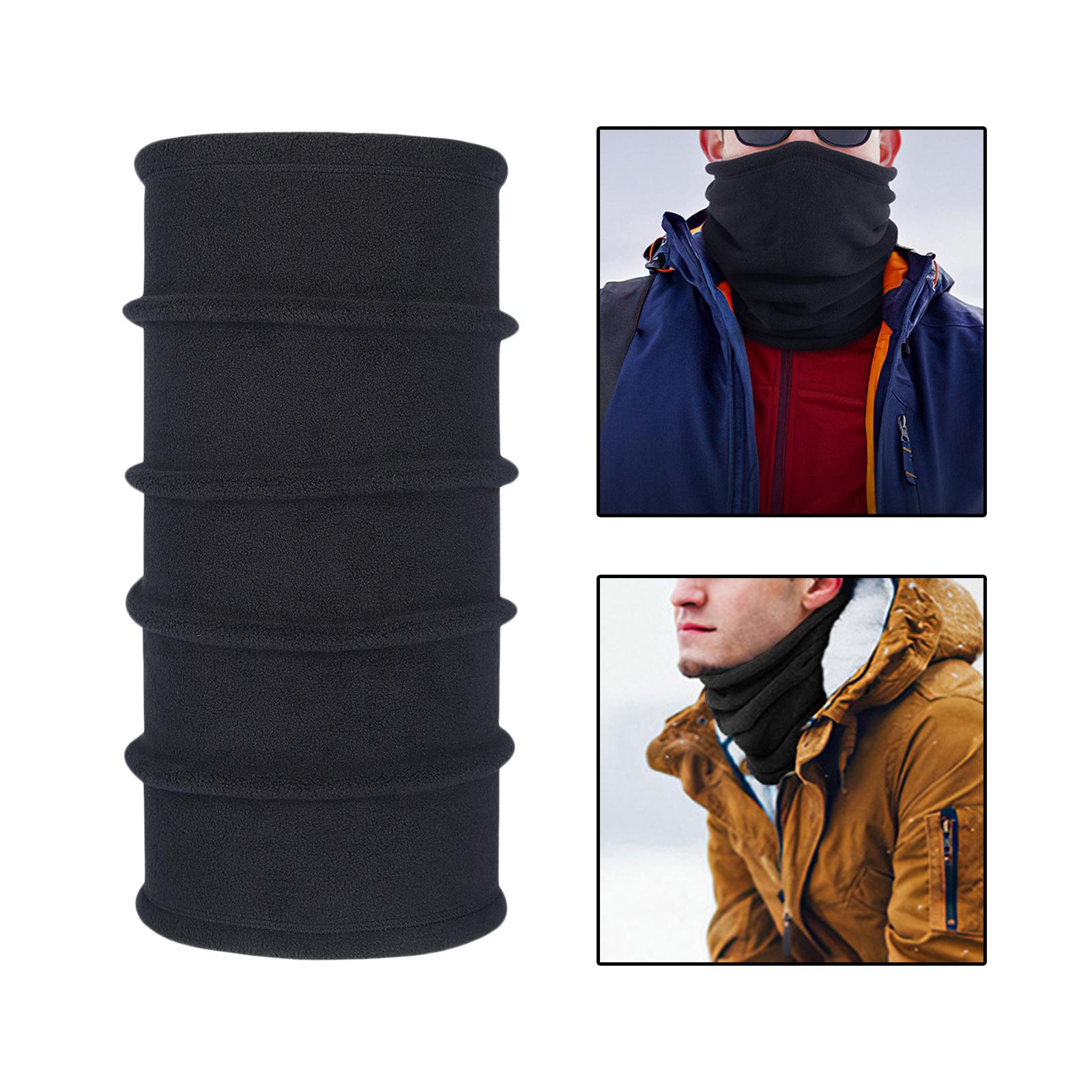 Soft Neck Gaiter Tube Warmer Cold Weather Protection Face Cover Snood black