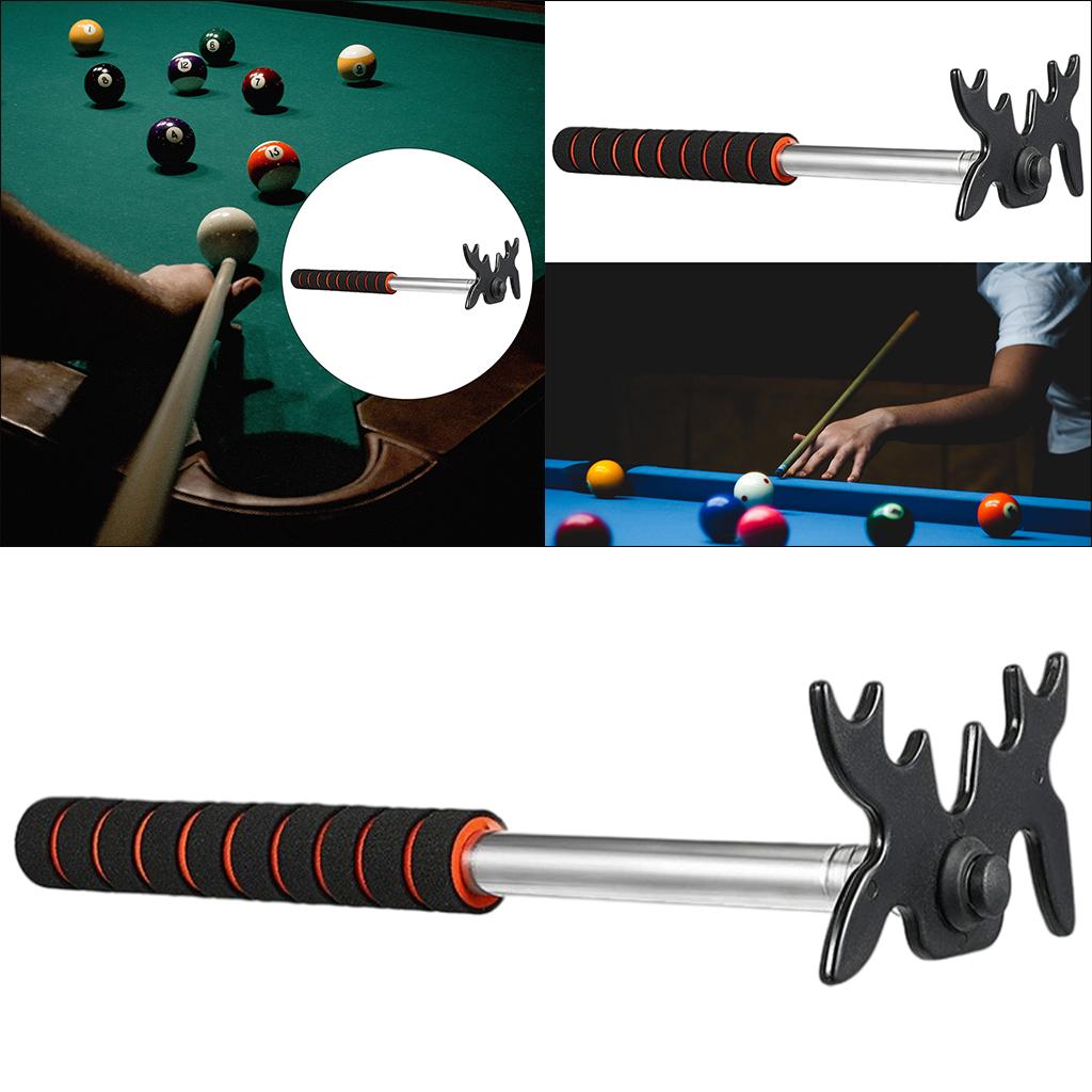 Portable Billiards Pool Cue Stick Bridge Head Removable Metal Accessory