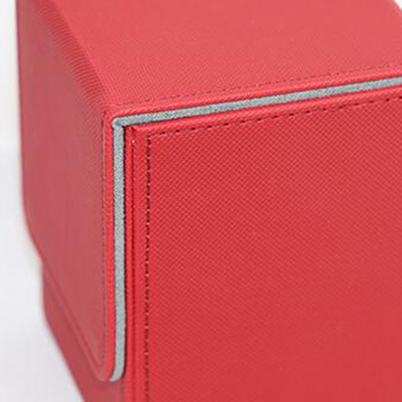 Trading Card Deck Box Organizer Storage Holder Holds 100+ Card for MTG Card Red