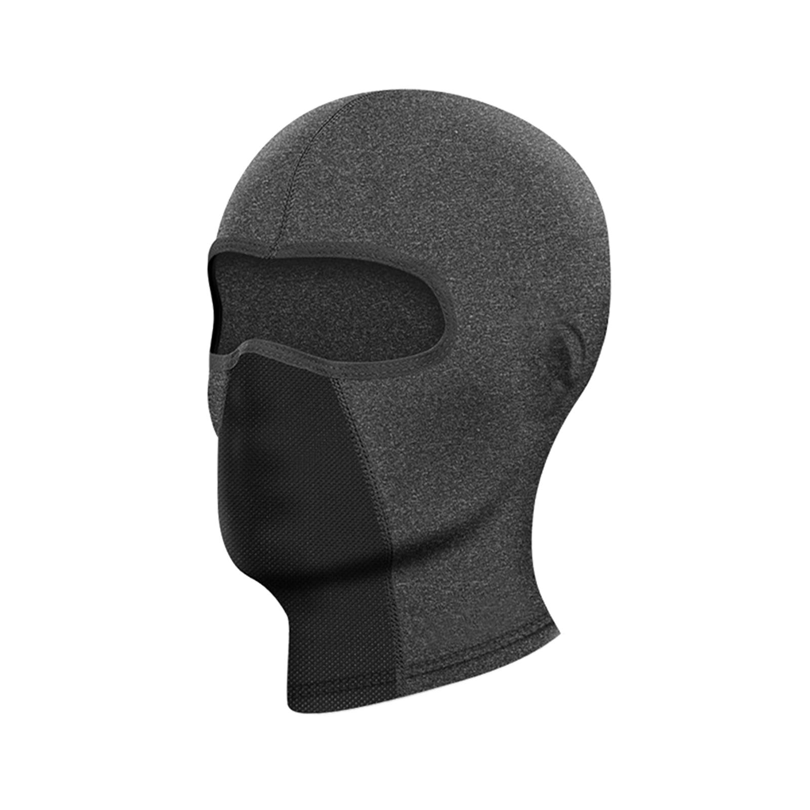 Balaclava Mask Summer Headwear Full Face Cover Gray 11.8x6.7in