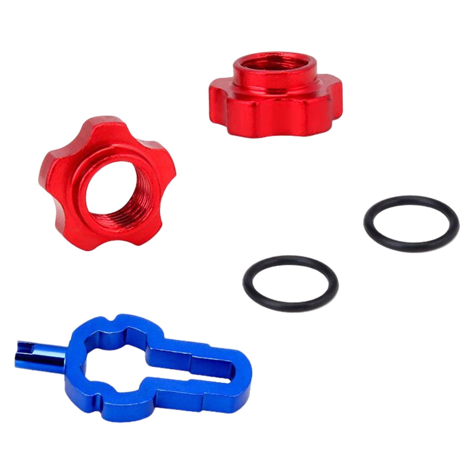 Presta Valve Nut Adapter to Presta Converter Converter Nut Repair  Red 