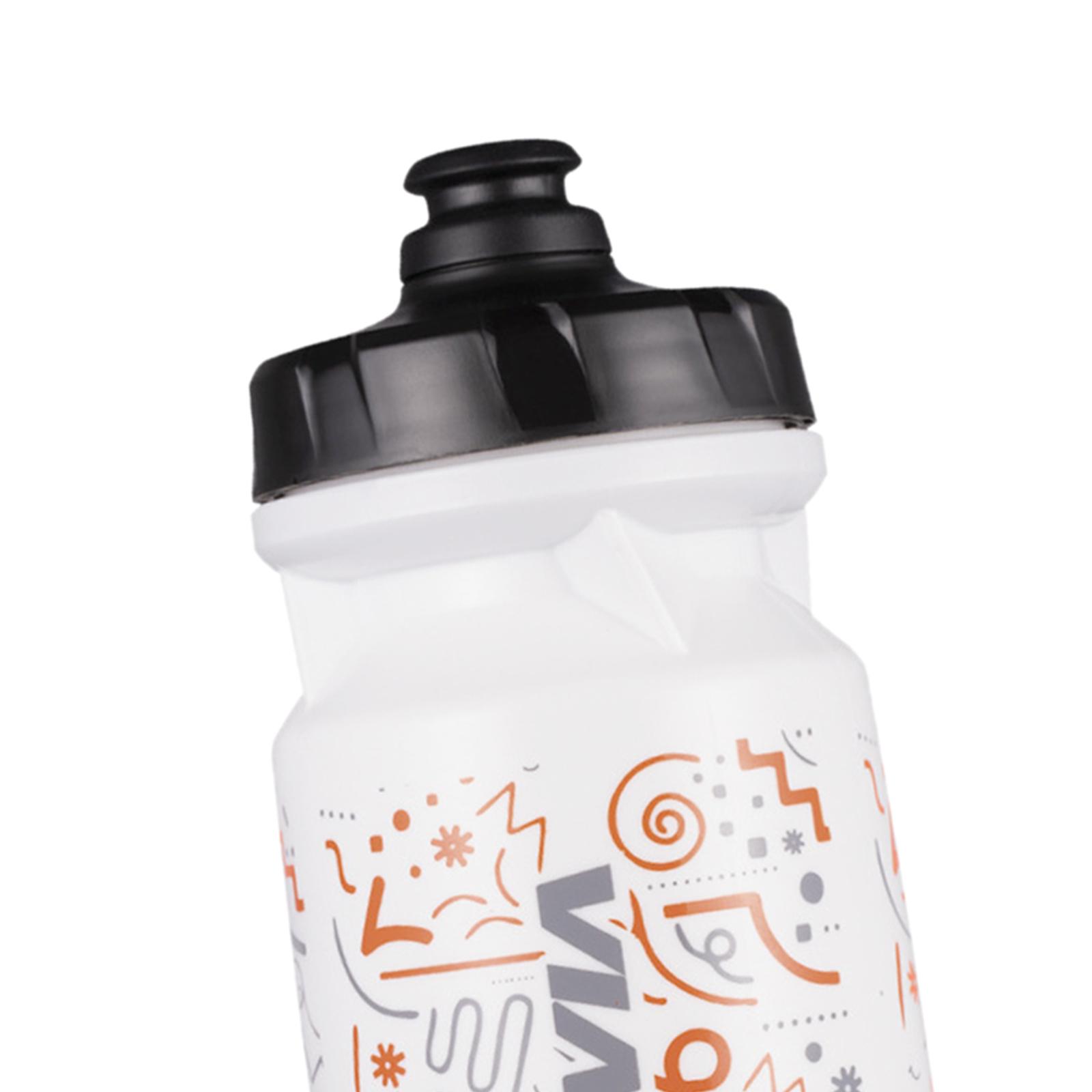 Bike Water Bottle Bicycle Sports Kettle Durable for Running Gym Traveling White