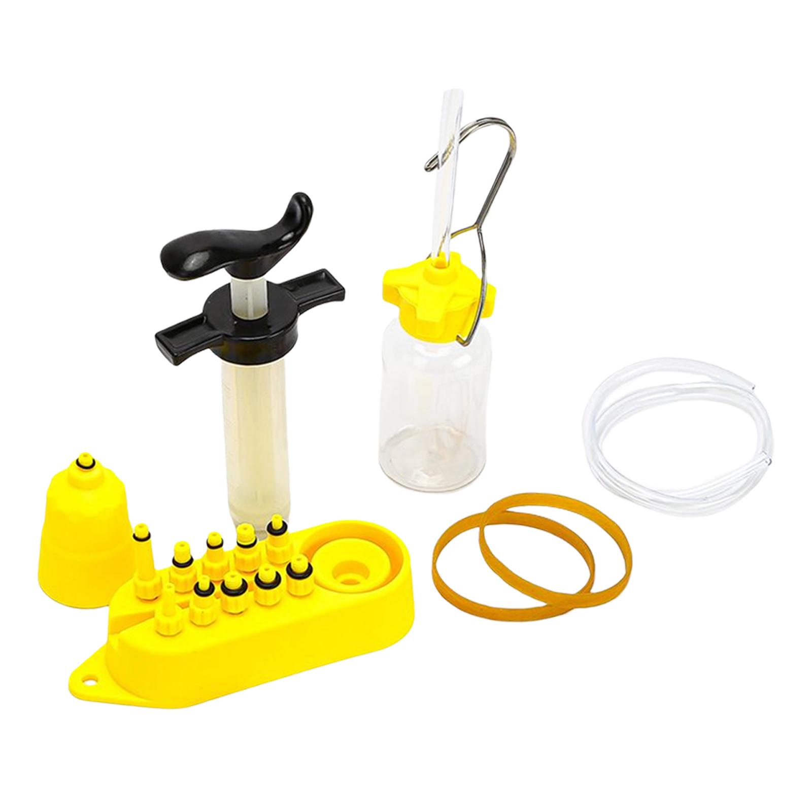 Premium Bike Brake Oil Bleed Kits Mineral Oil Funnels Bleeding Injecting Yellow