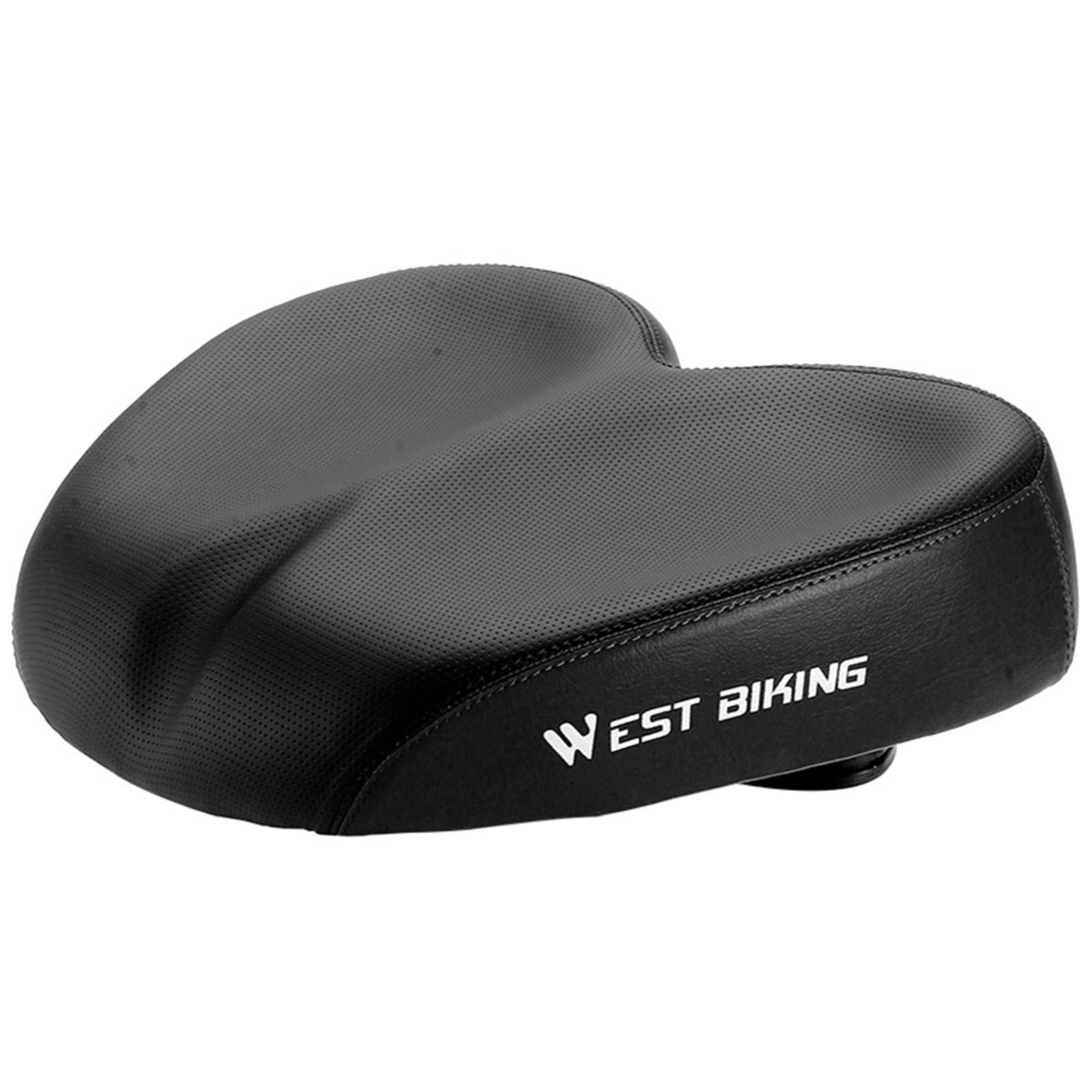 Bicycle Saddle Soft Cushion Pad Widen Thicken Mountain Cycling black