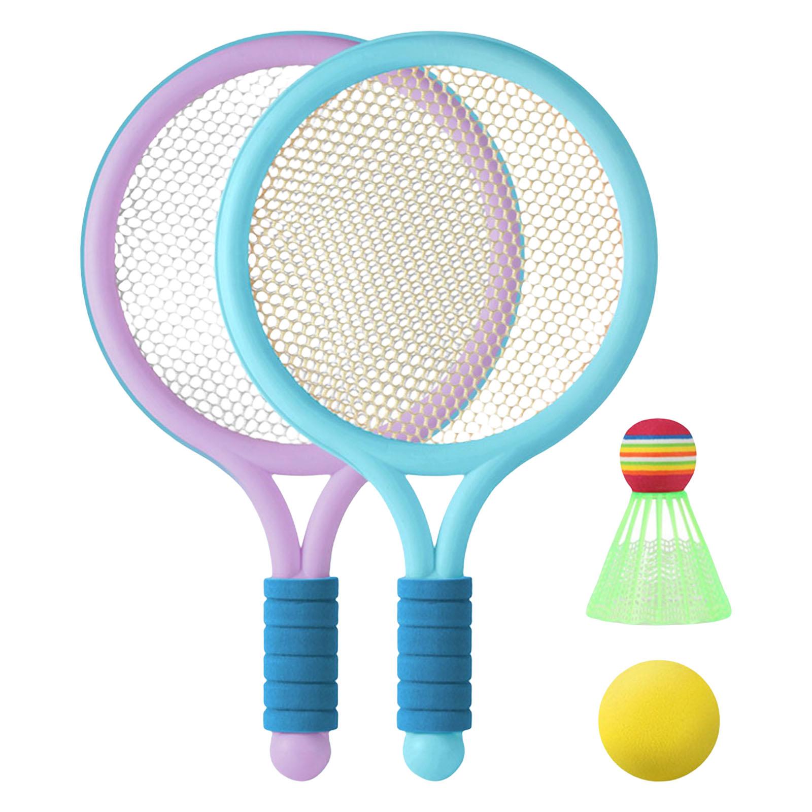 Durable Children's Badminton Tennis Racket for Beginner Training purple blue