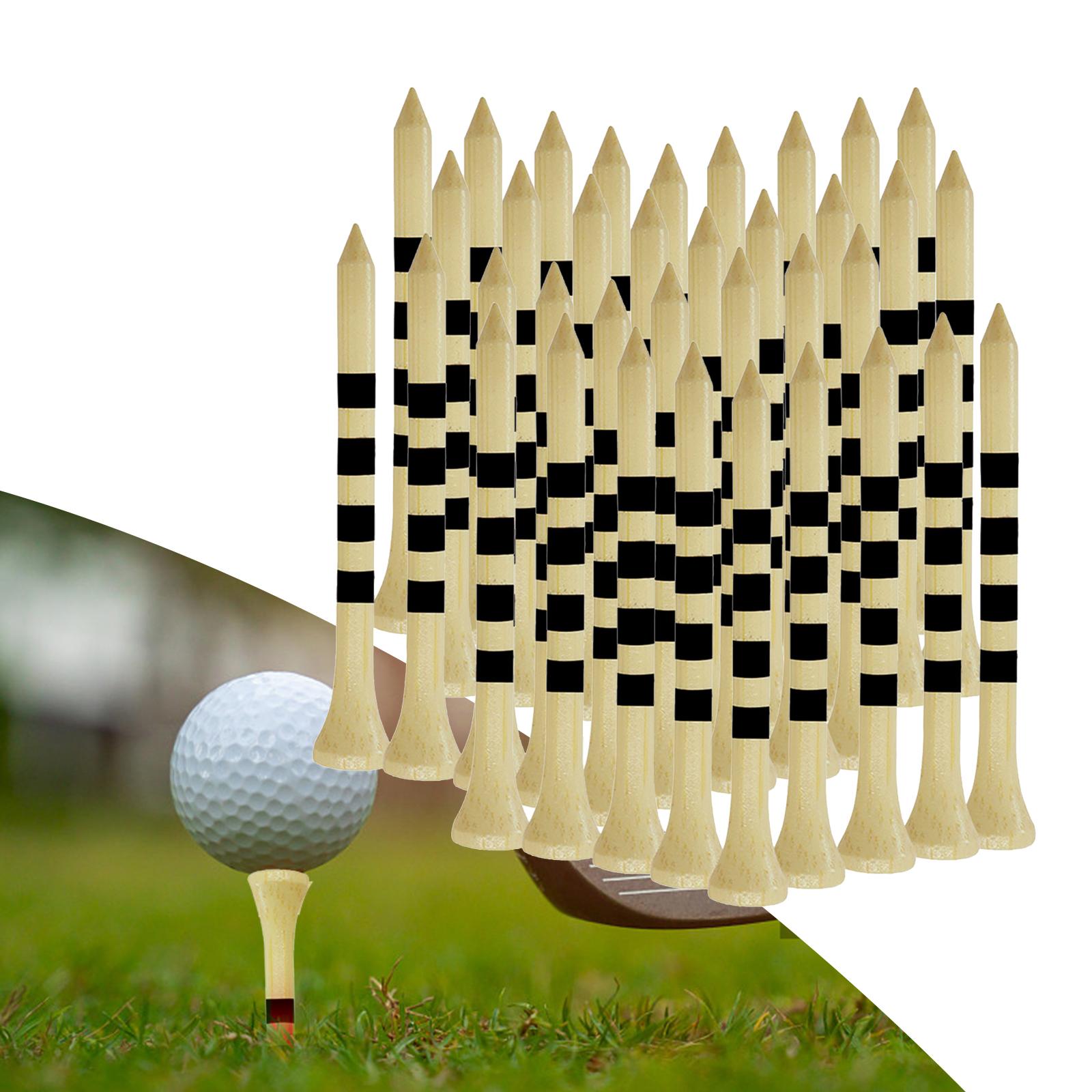 100x Bamboo Golf Ball Tees Reliable Accessories Long Length Exercise  70mm