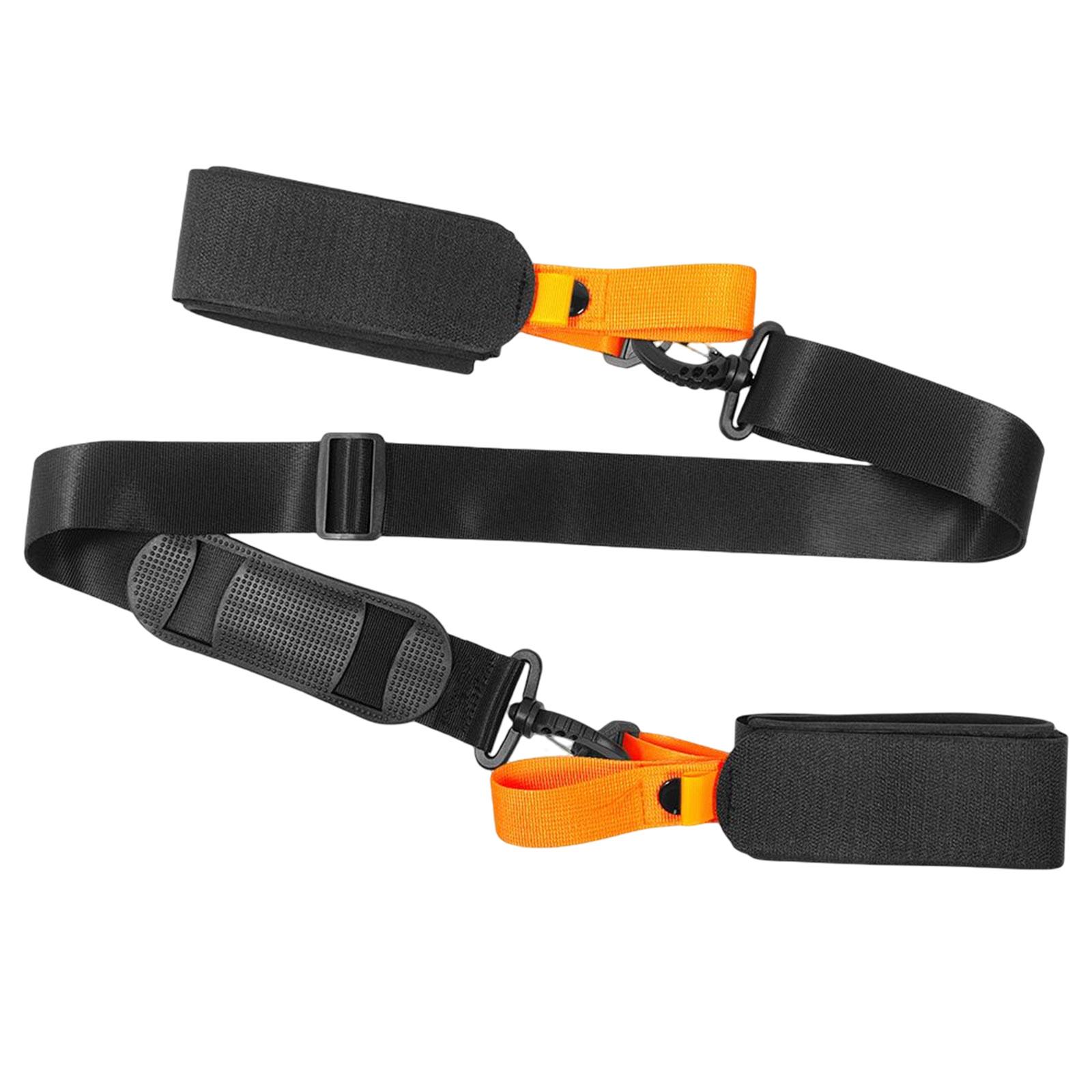 Ski Carry Strap Belt Tool Anti Scratches Equipments for Families Orange