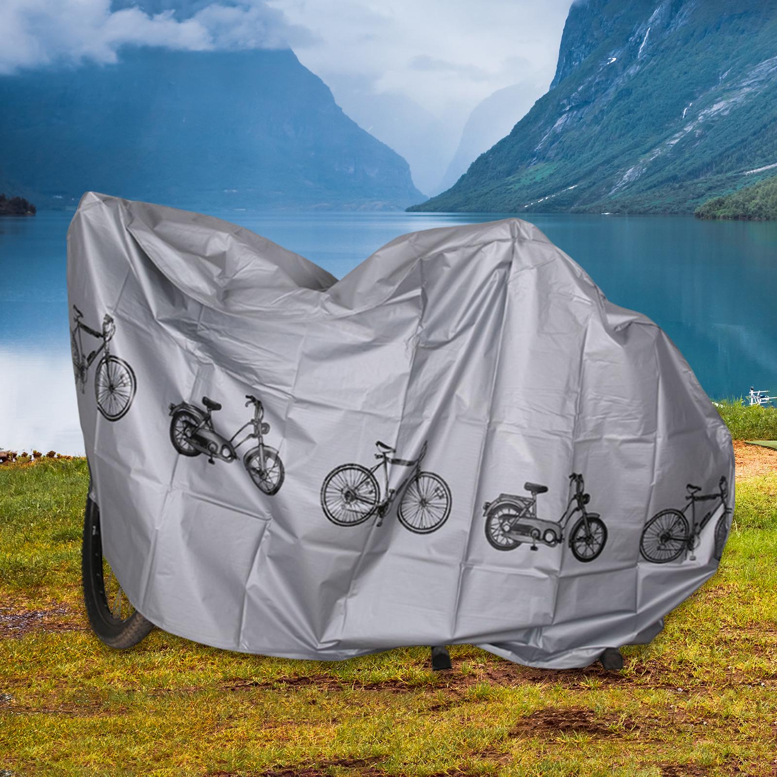 Durable Road Bike Cover Waterproof Sun Protection Storage Dustproof Raincoat Gray 