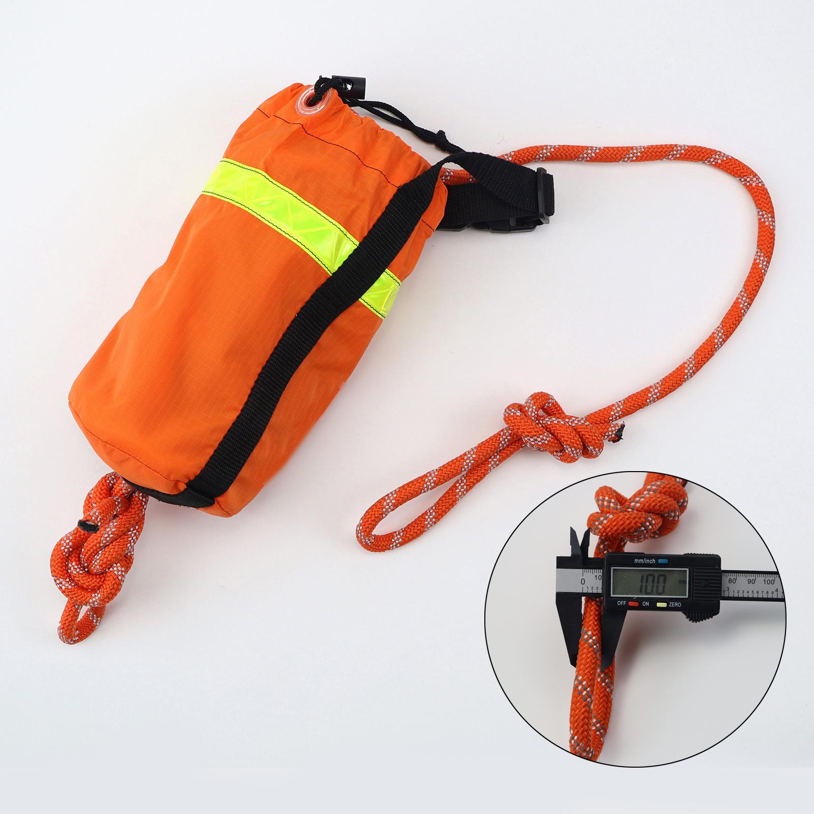 Reflective Rope Throw Bag High Visibility for Canoeing Ice Fishing Kayak