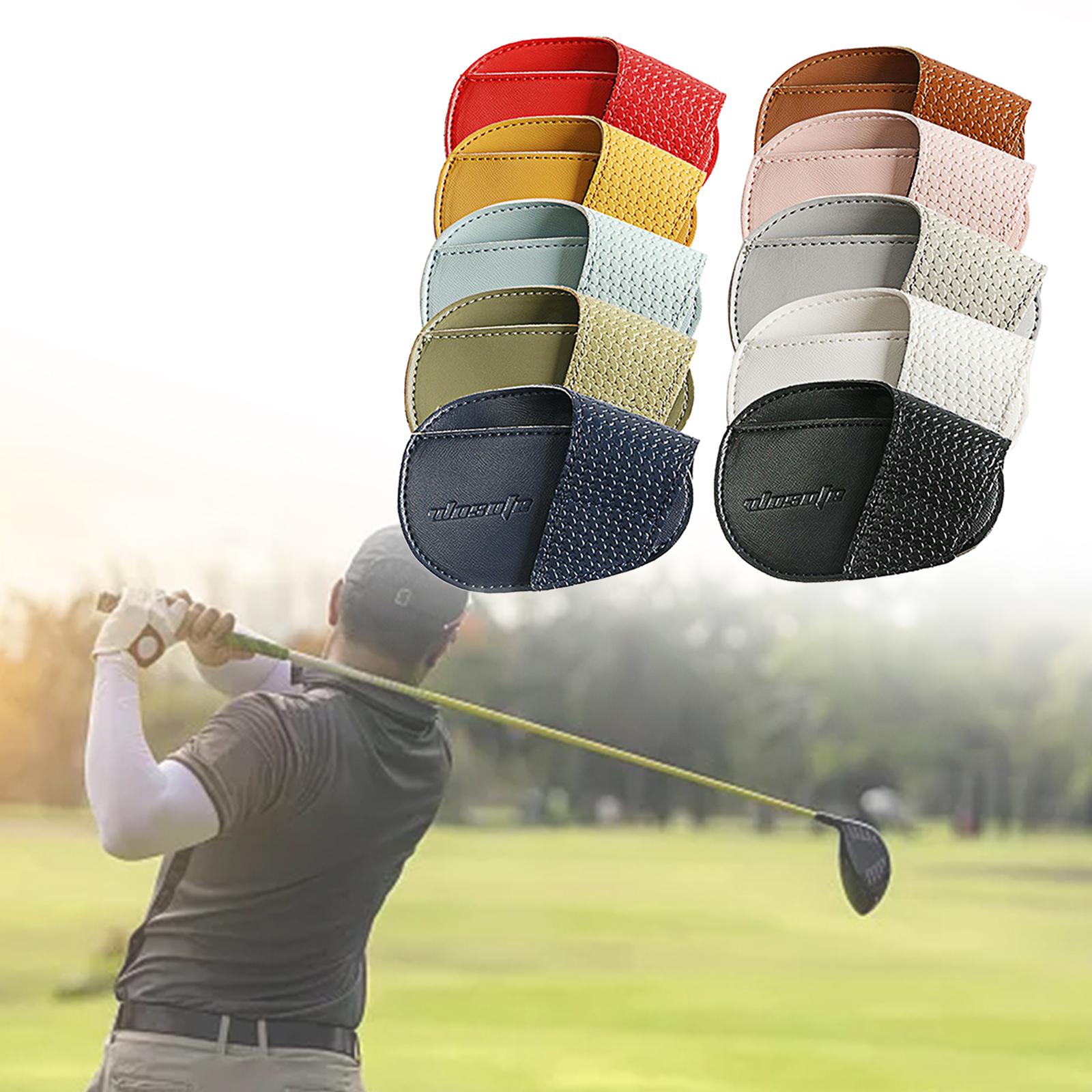 Golf Head Covers PU Portable Protector for Athlete Travel Golf Training Multi Color Size Small