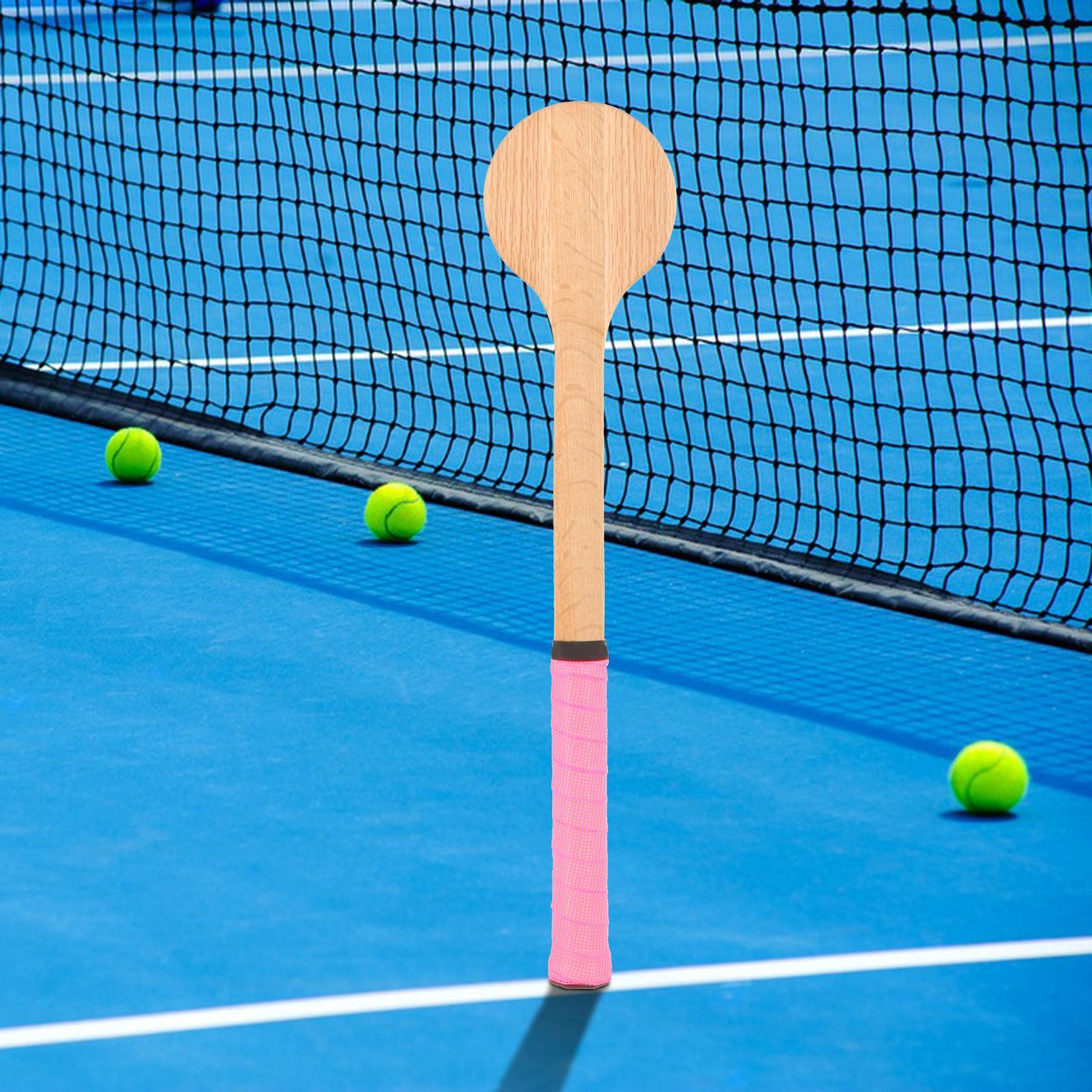 Wooden Tennis Pointer Spoon Wooden Spoon 55x12cm for Training Beginner pink