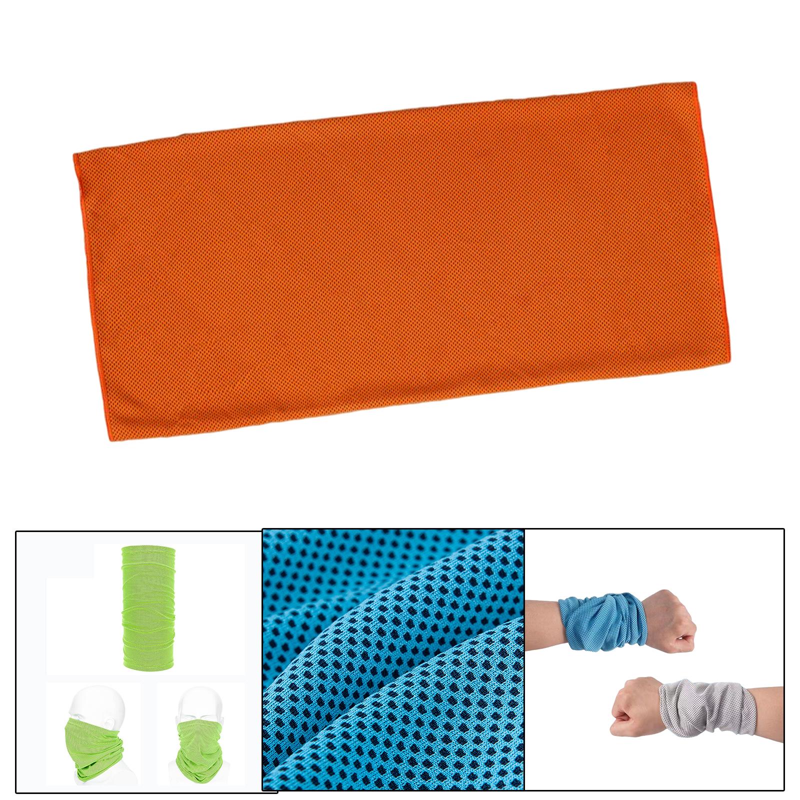 Multifunctional Wrist Sweatband Cooling Wristbands for Basketball Workout Orange