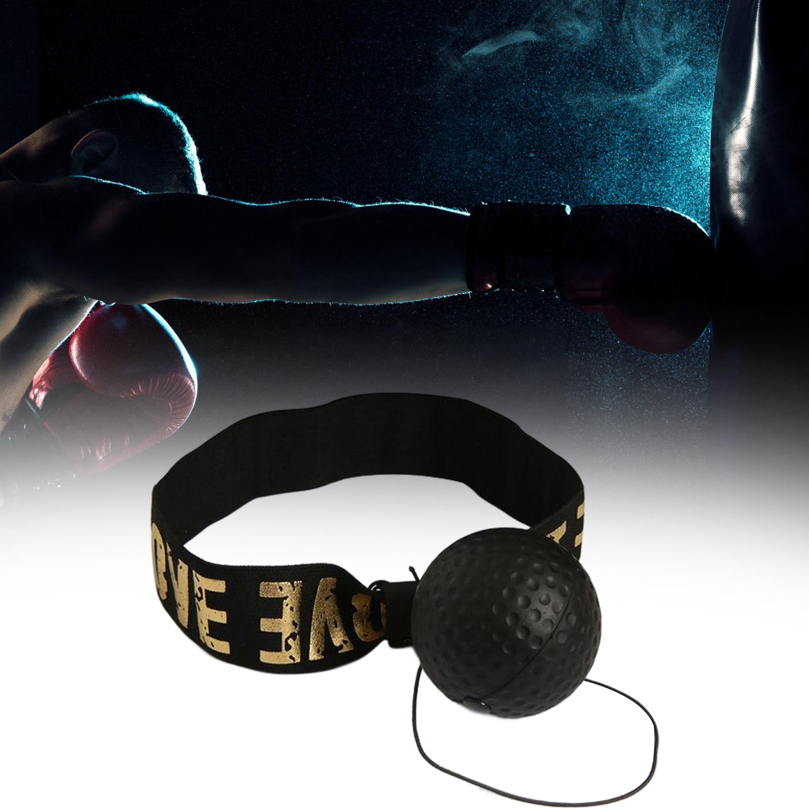 Boxing Ball Headband Mma Boxing Equipment Punch Practice Agility Black Ball