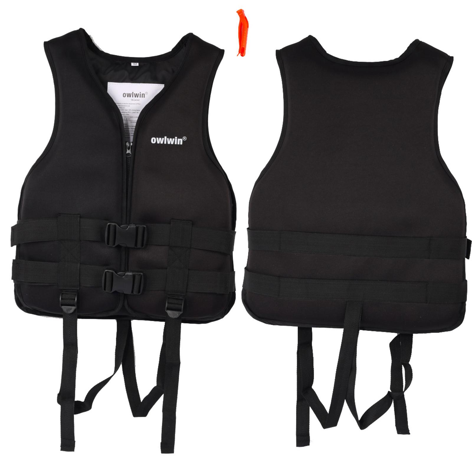 Neoprene Life Jackets Kayaking Paddle Board Buoyancy Aid Skin Friendly Black M