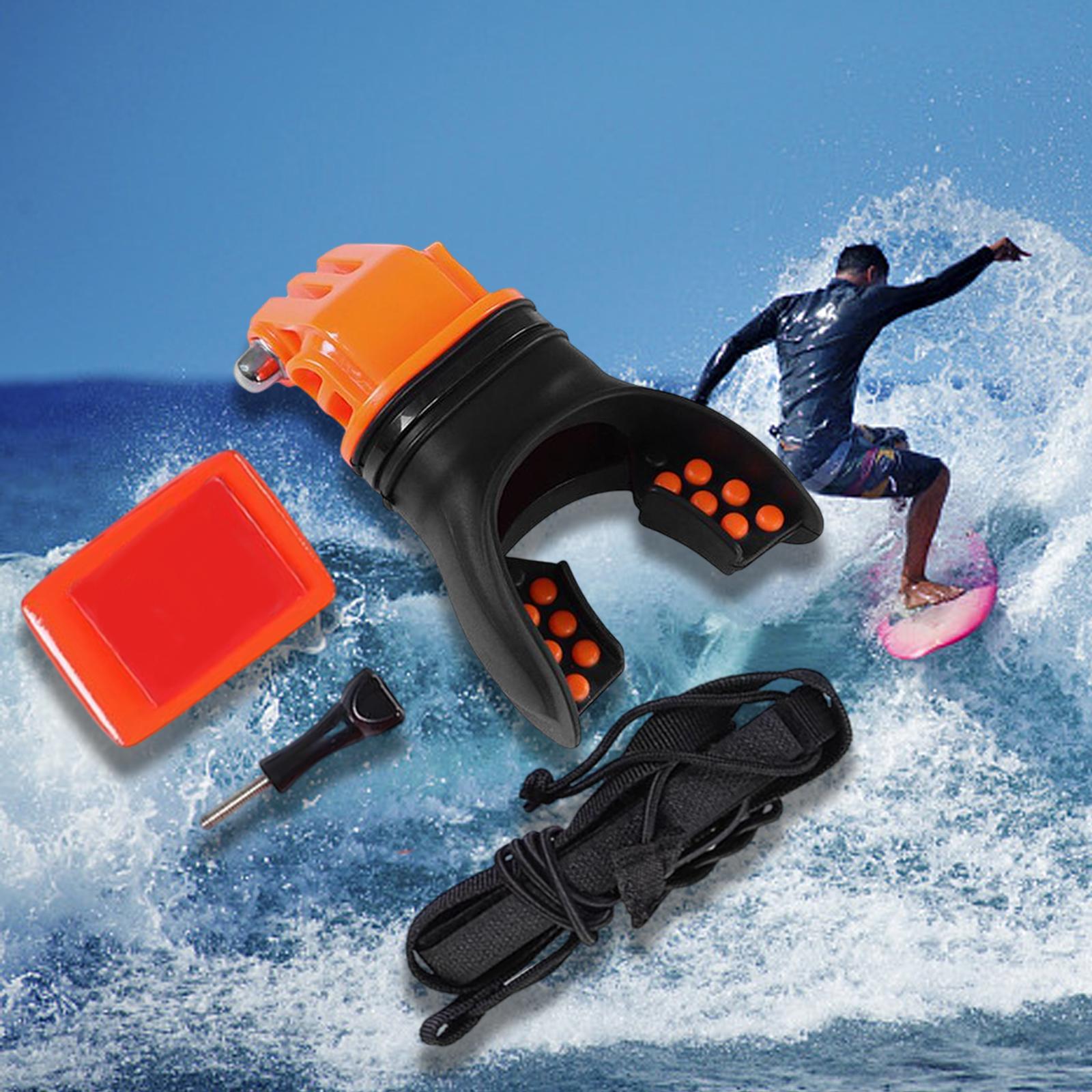Mouth Piece for Action Camera Rafting Silicone Bite Mount Mouth Holders Orange