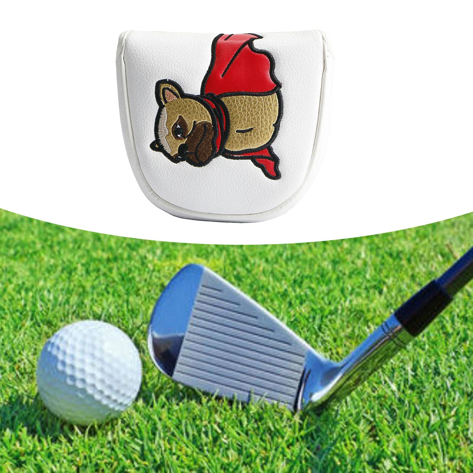 Golf Mallet Putter Head Cover Golf Supplies Fashion Protective Putter Covers Semicircle White