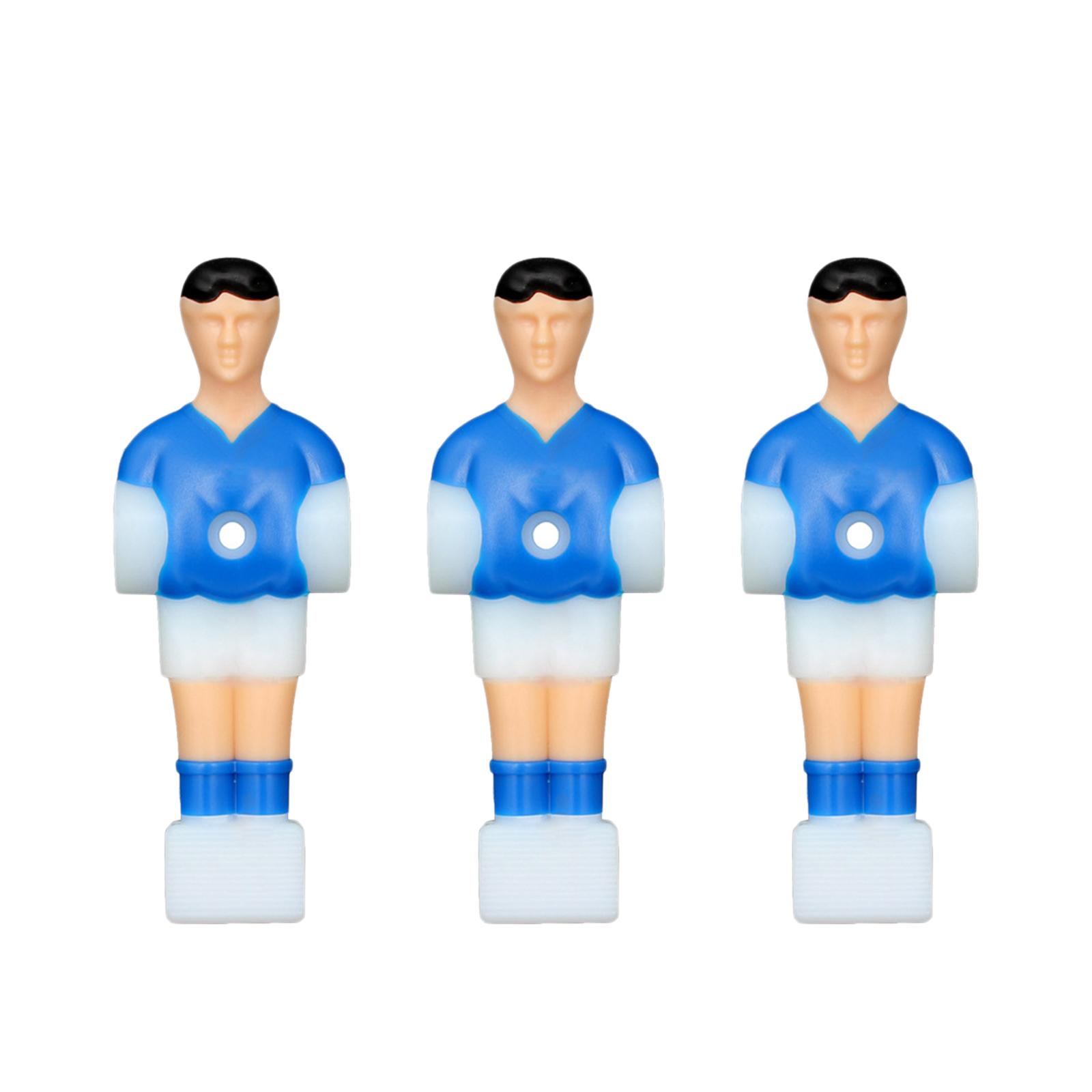 3Pcs Soccer Table Men Player Sports for Family Foosball Men Replacement Set Blue