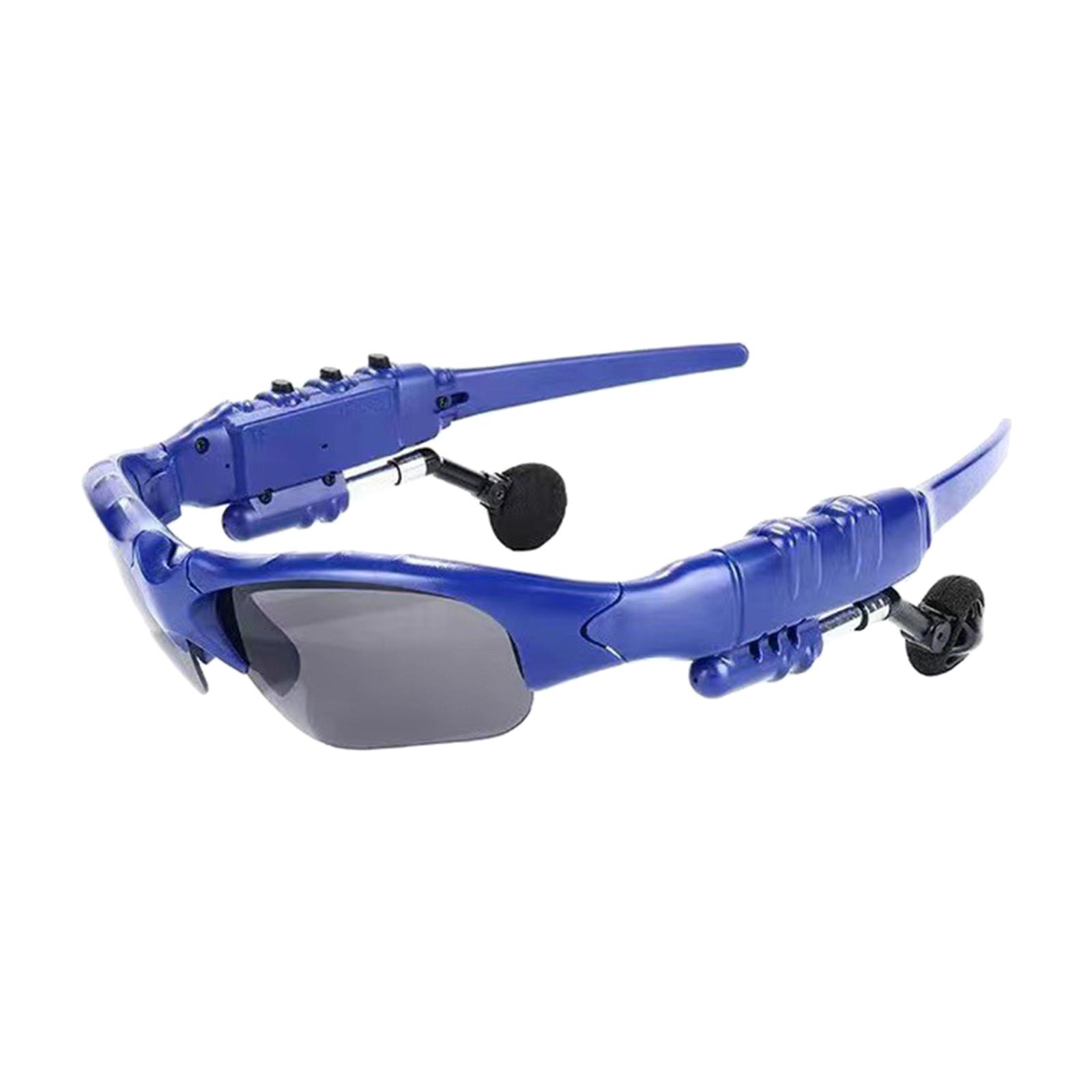 Fashion Headphones Sunglasses Built in Mic Stereo Headset Audio Sunglasses Blue