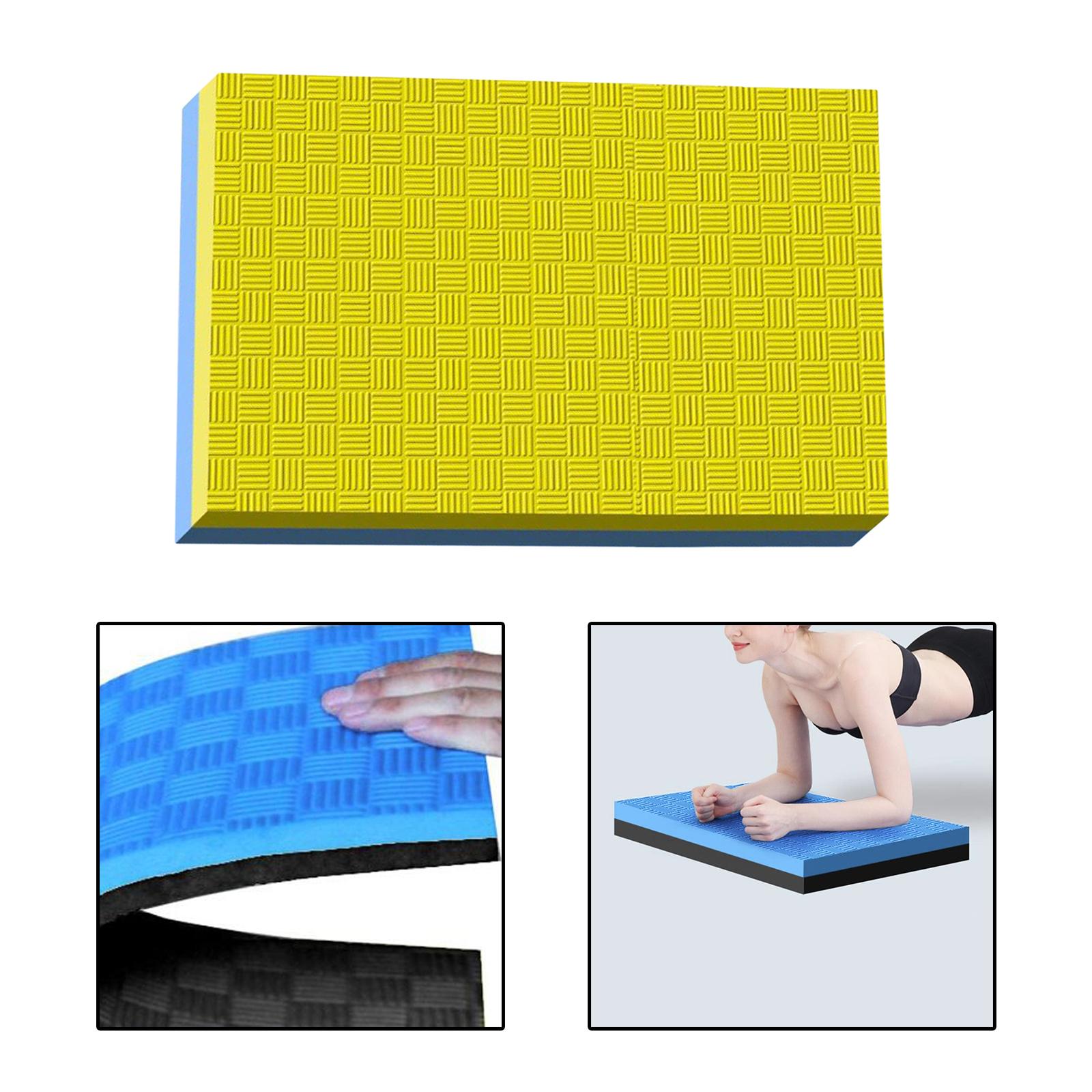 Yoga Fitness Mats Exercise Board Meditation Strength Training Balance Pads Yellow Blue18x32x4cm