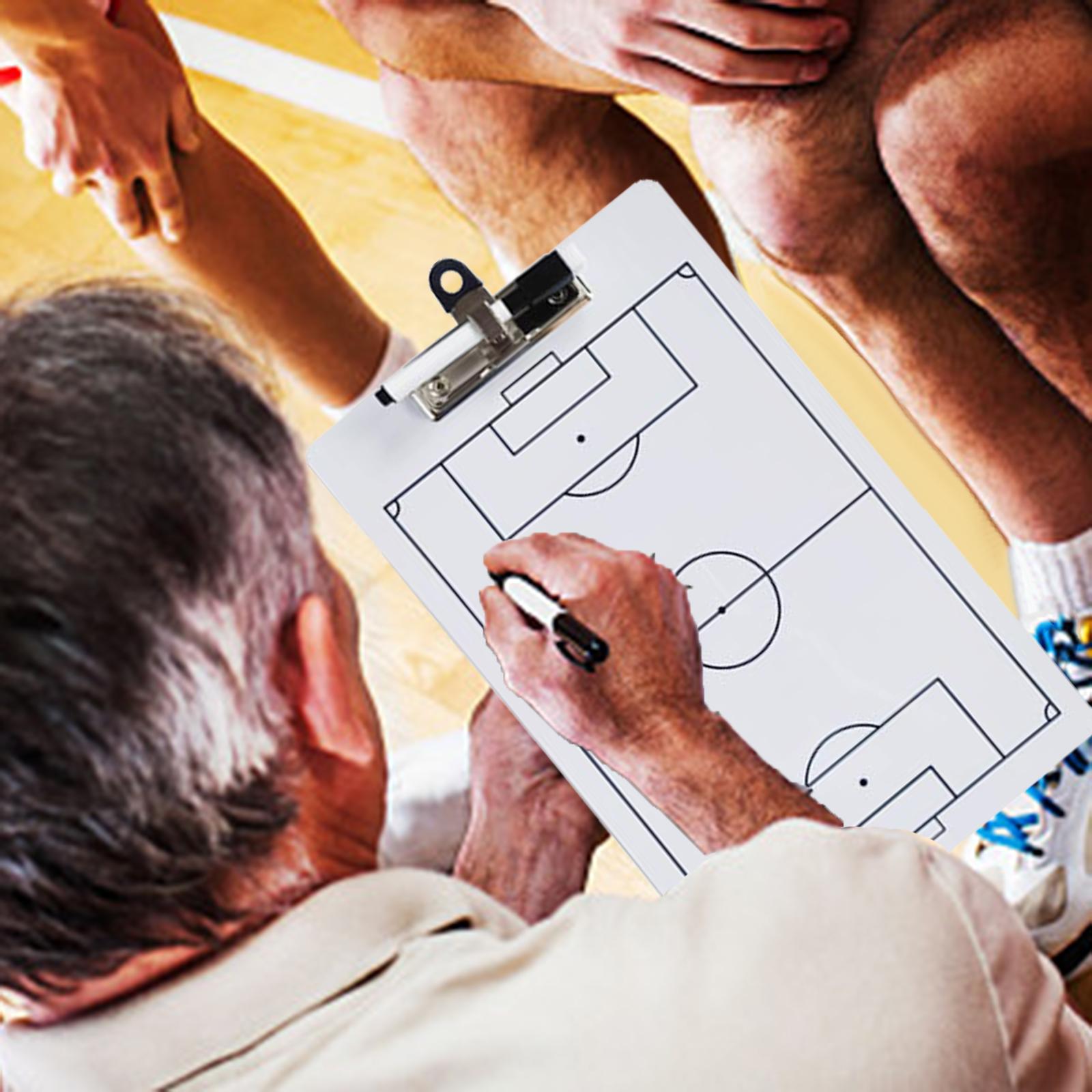 Football Coaching Board Training Aid Practice Board Soccer Coaches Clipboard