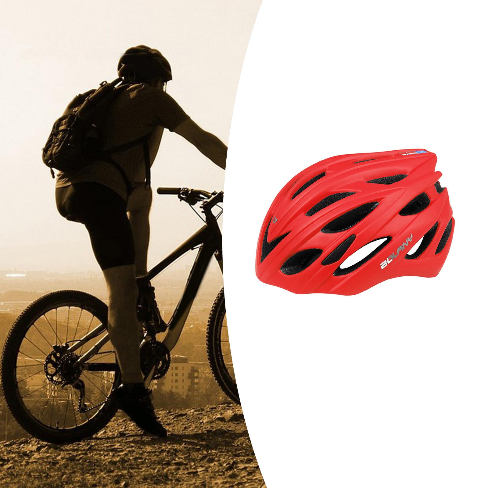 Adult Bike Helmet with Taillight Cycling Helmet for Men Women Bicycle Helmet Red