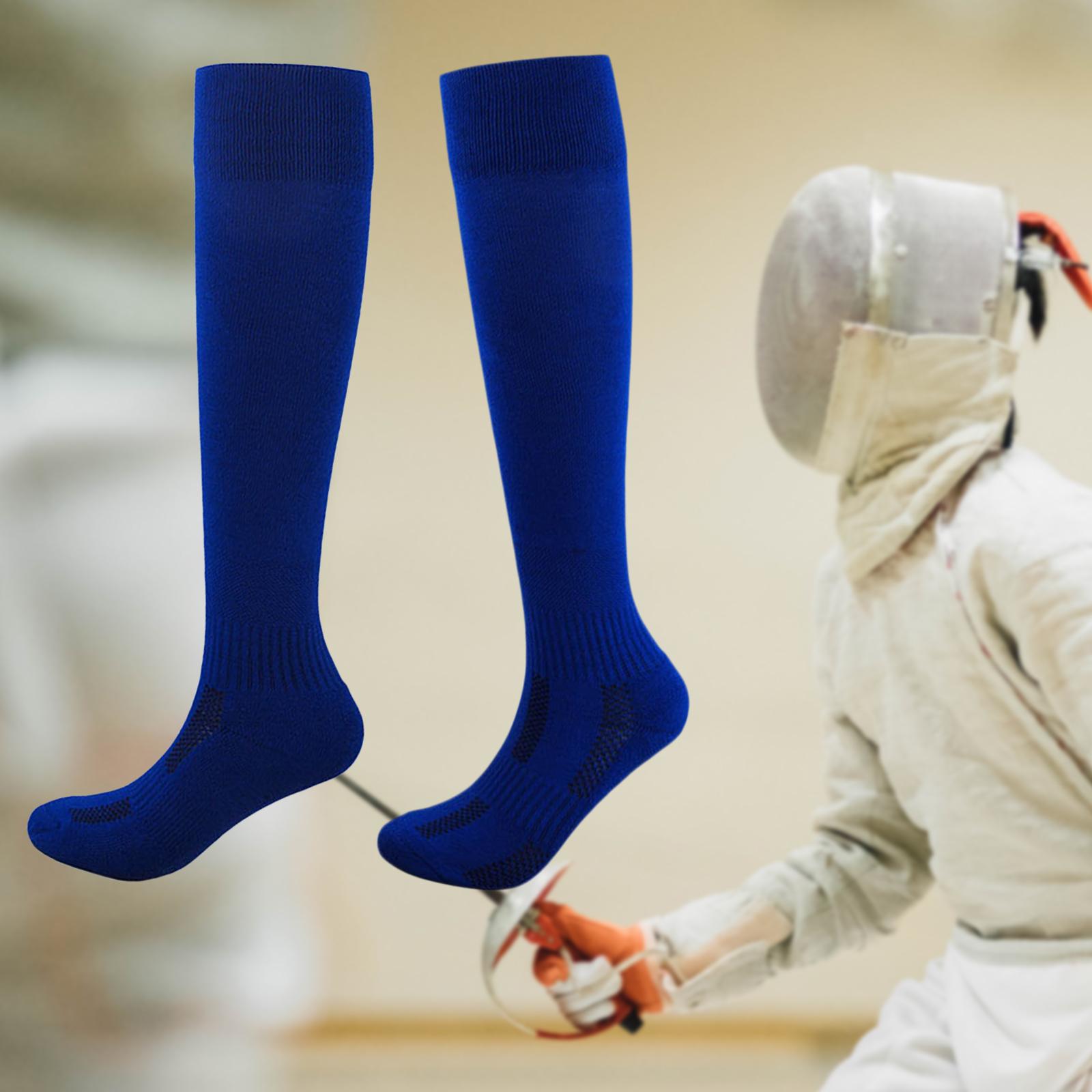 Fencing Socks Unisex Stretchy Unisex Fencing Stockings for Girls Adult M Blue