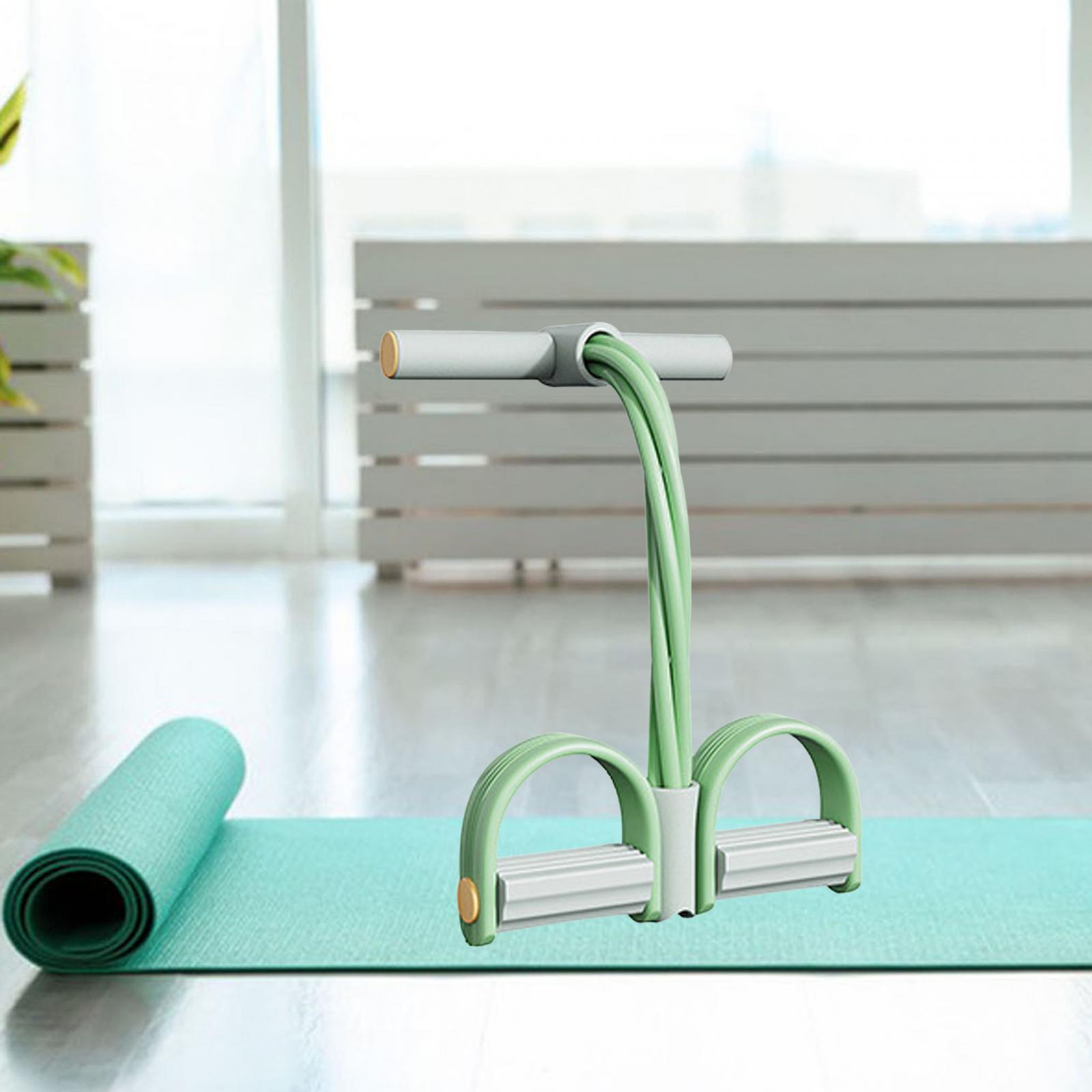 MultiFunction Exercise Tension Rope Foot Pedal Resistance Fitness Pull Bands Green