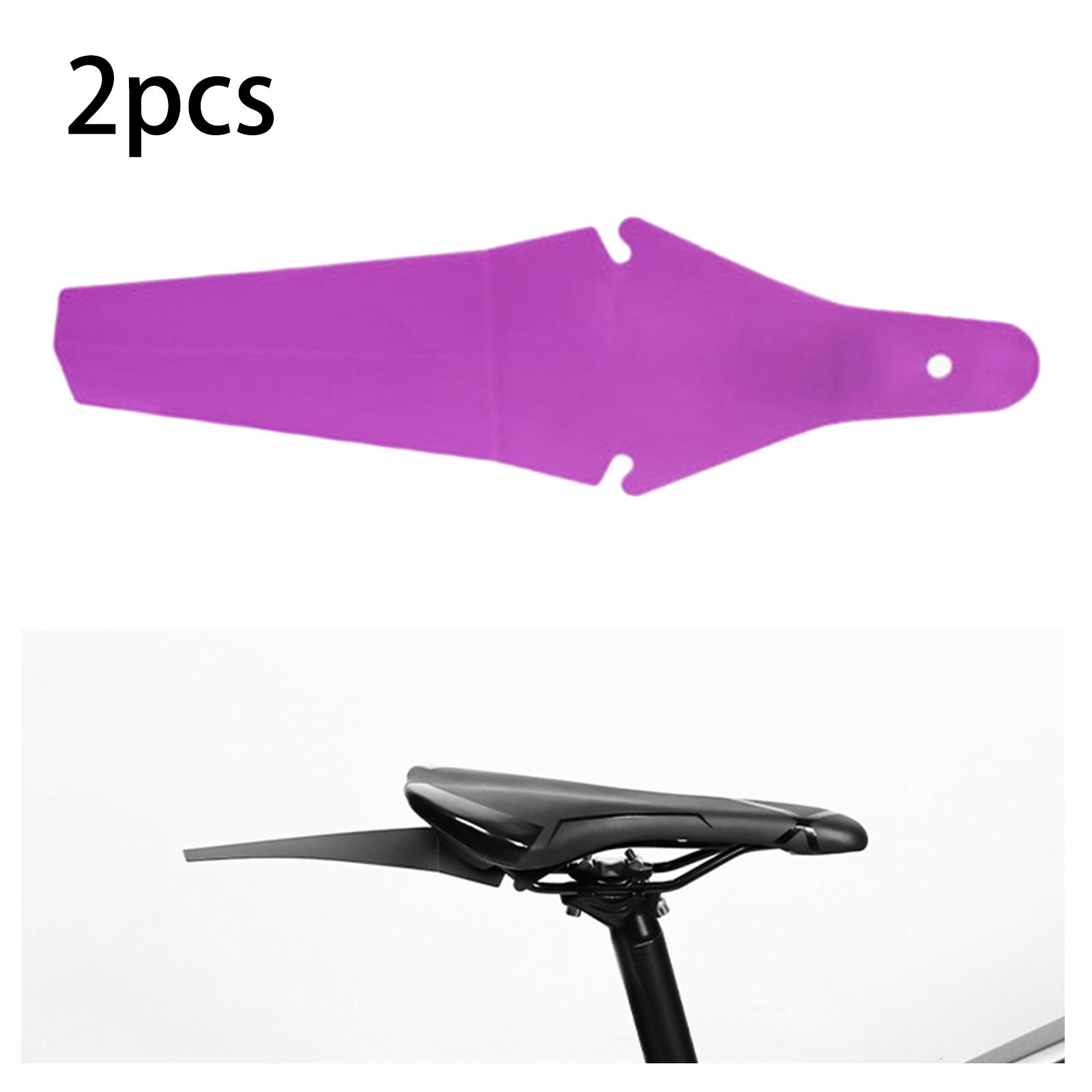 2x Bicycle Mudguard Easy to Install Riding Replacement Part Biking Saver Purple