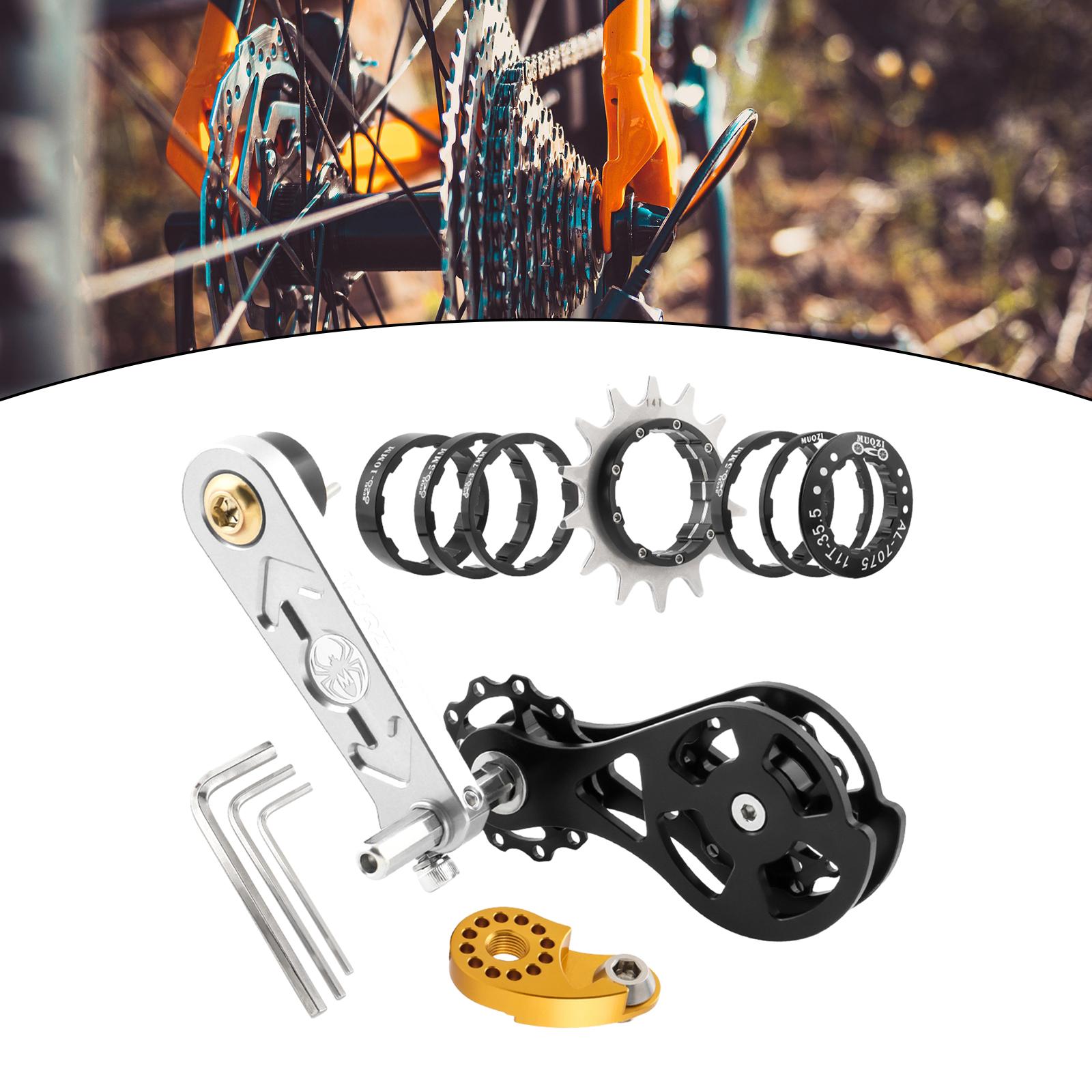 Mountain Bike Single Speed Conversion Kit Bicycle Components Chain Tensioner 14T Silver