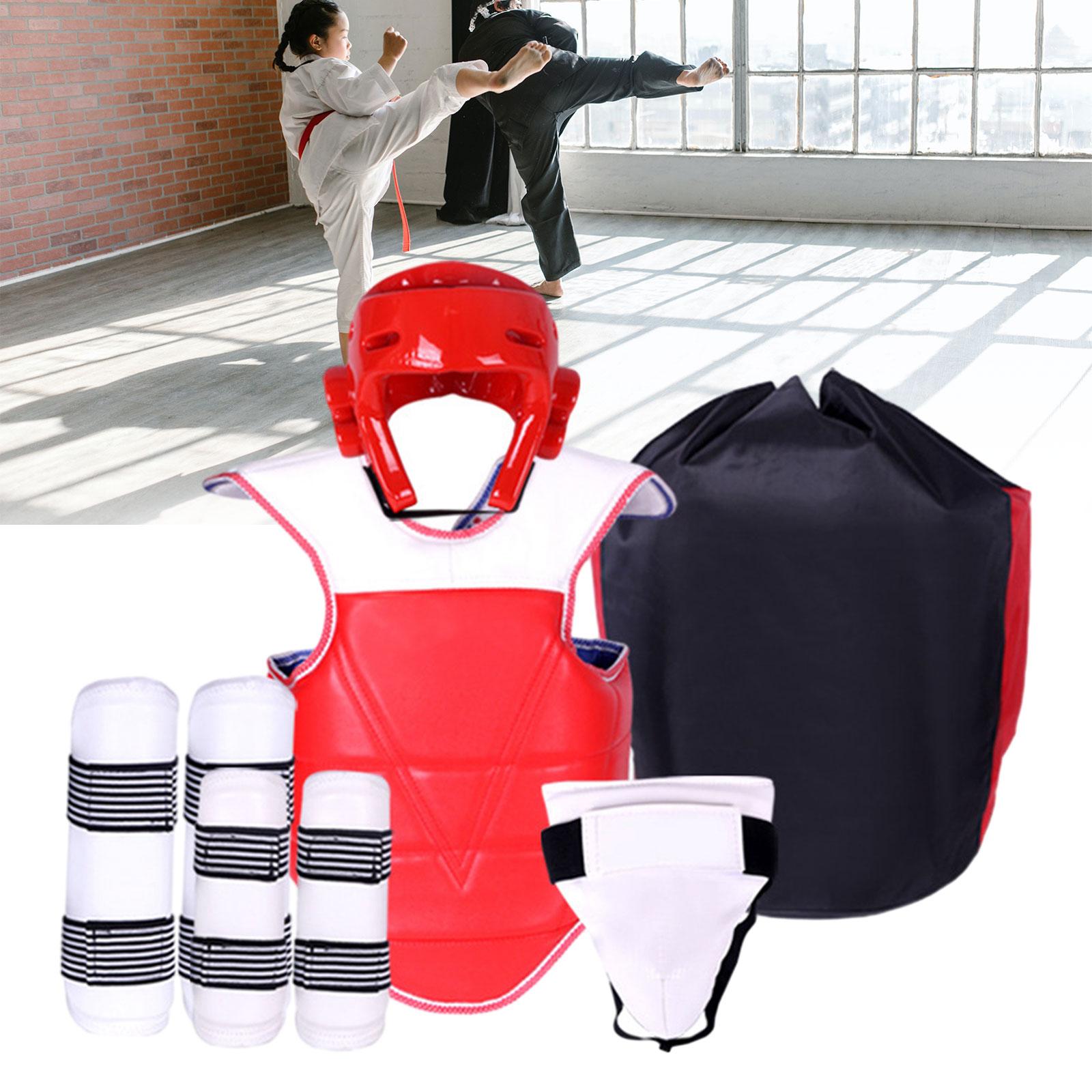 5Pcs Taekwondo Protective Gear for Martial Arts Sparring Training Muay Thai M