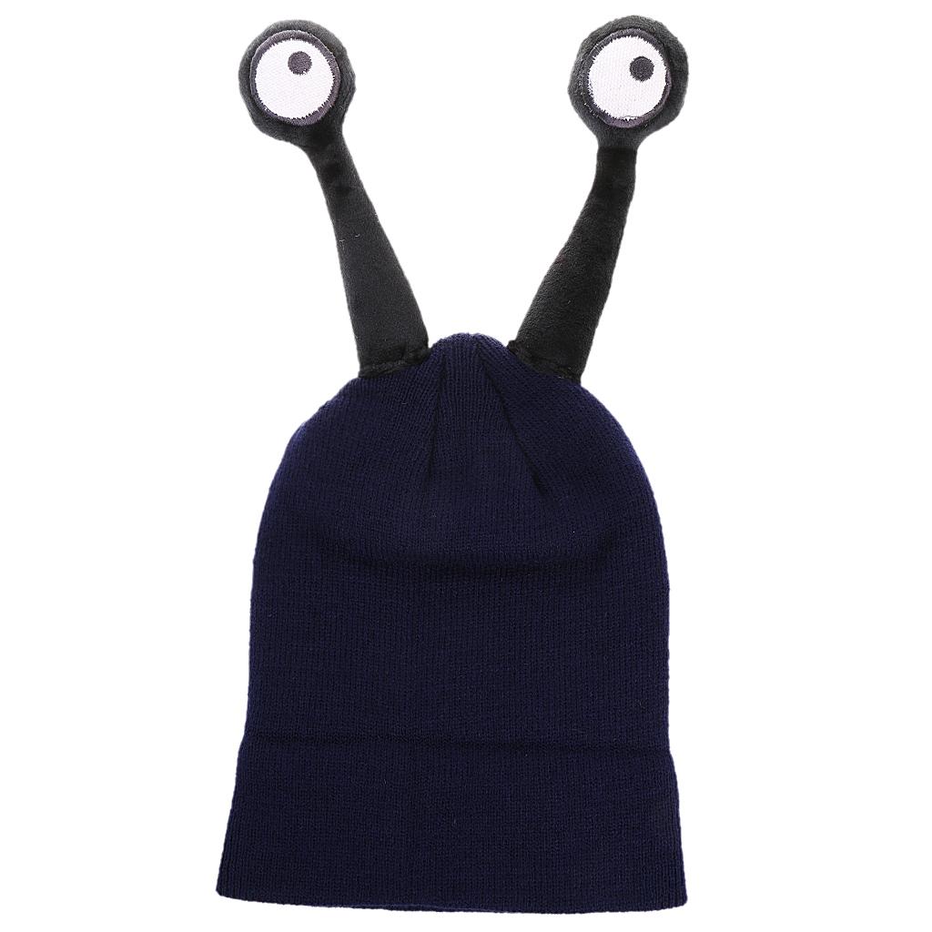 Kids Boys Girls Toddler Knitted Crochet Beanie Winter Hat Cap Navy