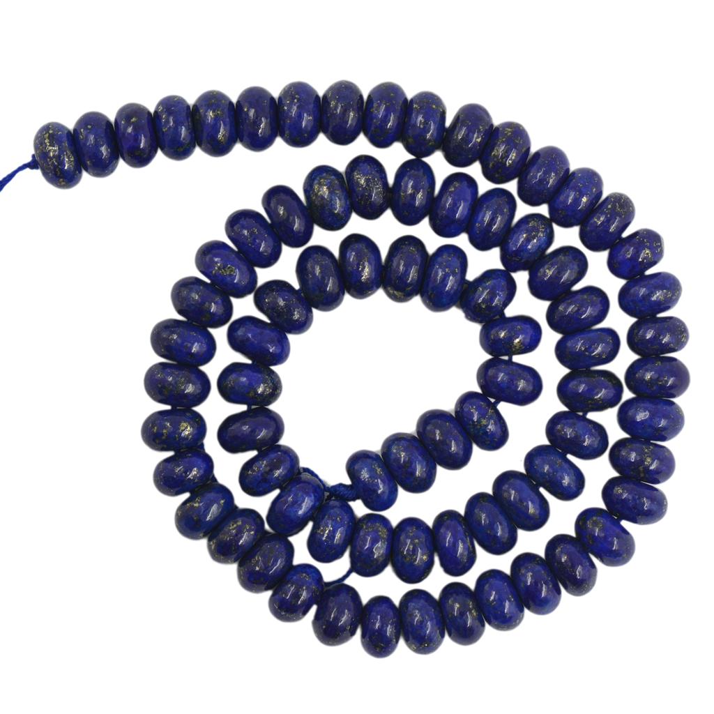 5x8mm Oval Blue Lapis Lazuli Gemstone Loose Bead Strand 15.5 Inches