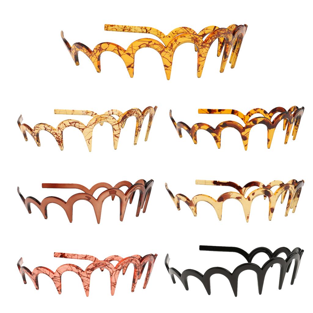 2 Pieces Zigzag Hair Band Toothed Headband Women Men Girls Hair 