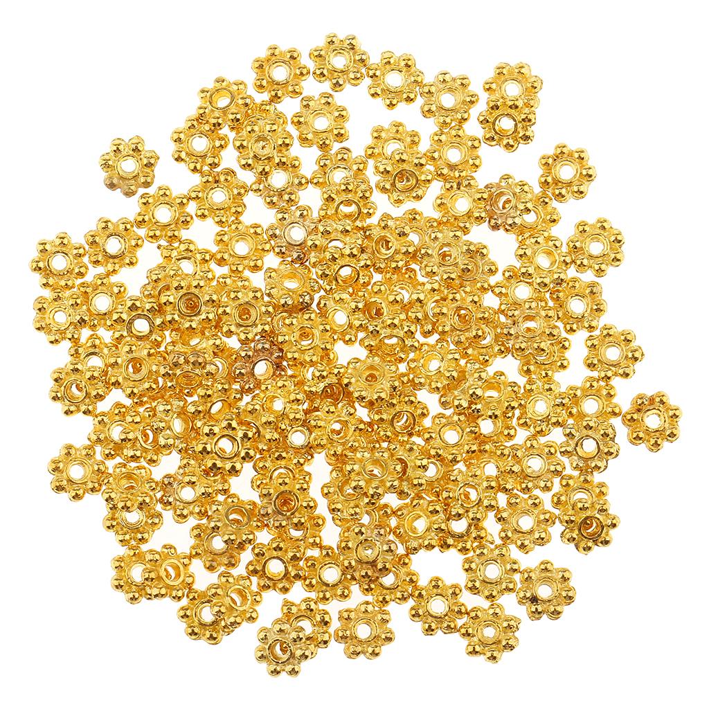 Glitter Snowflake Spacer Beads