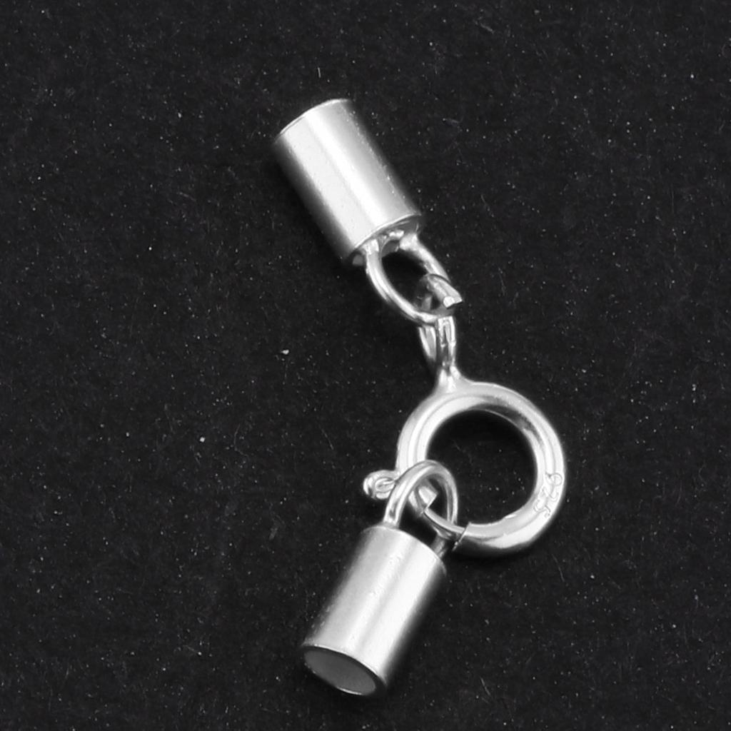 Cord End Clasp Bail 925 Sterling Silver Jewelry Finding Supplies 1mm ...