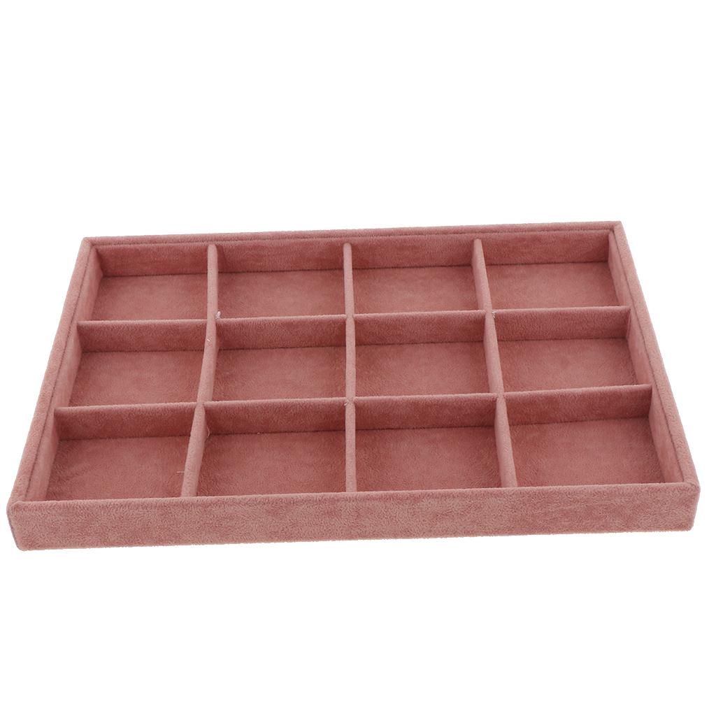 Ring Earrings Necklace Jewelry Display Organizer Box Tray Showcase Holder 4