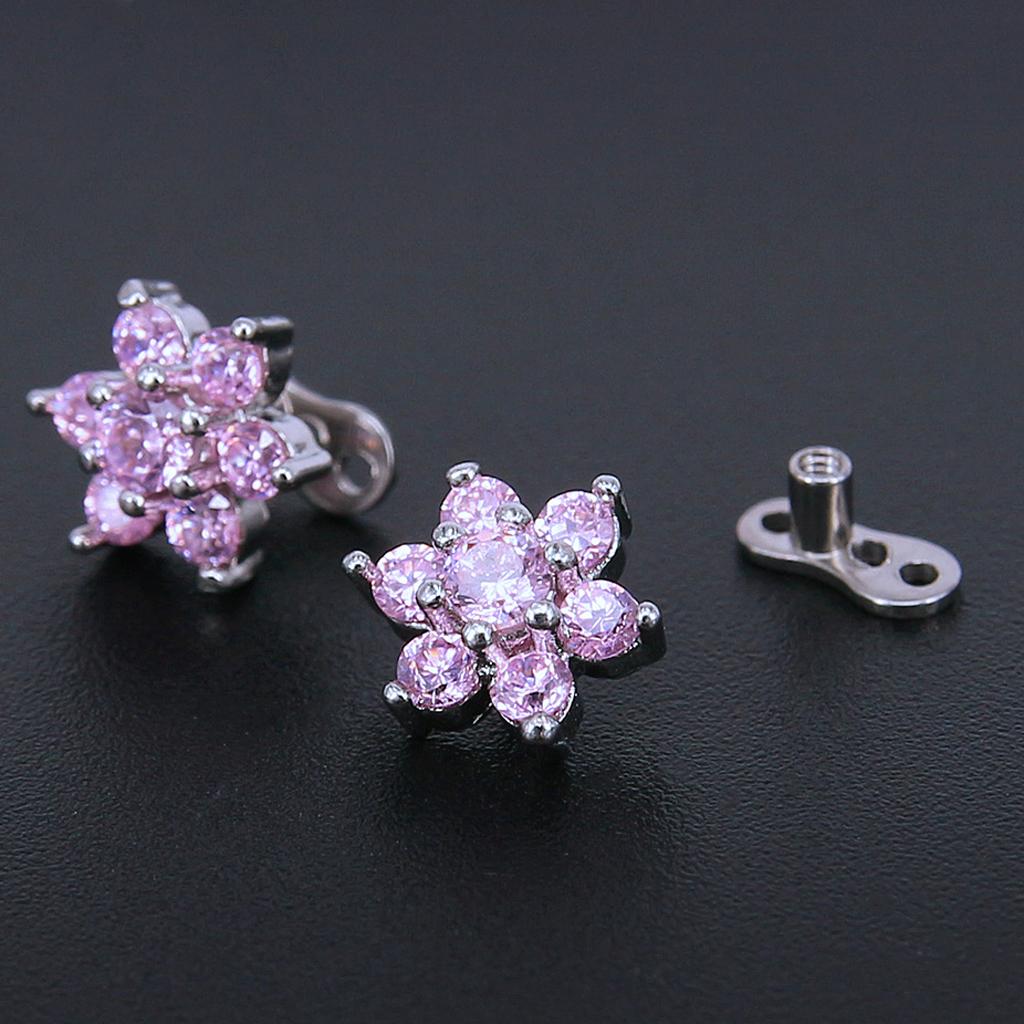 2x Micro Dermal Piercing Jewelry Anchor Tops & Bases