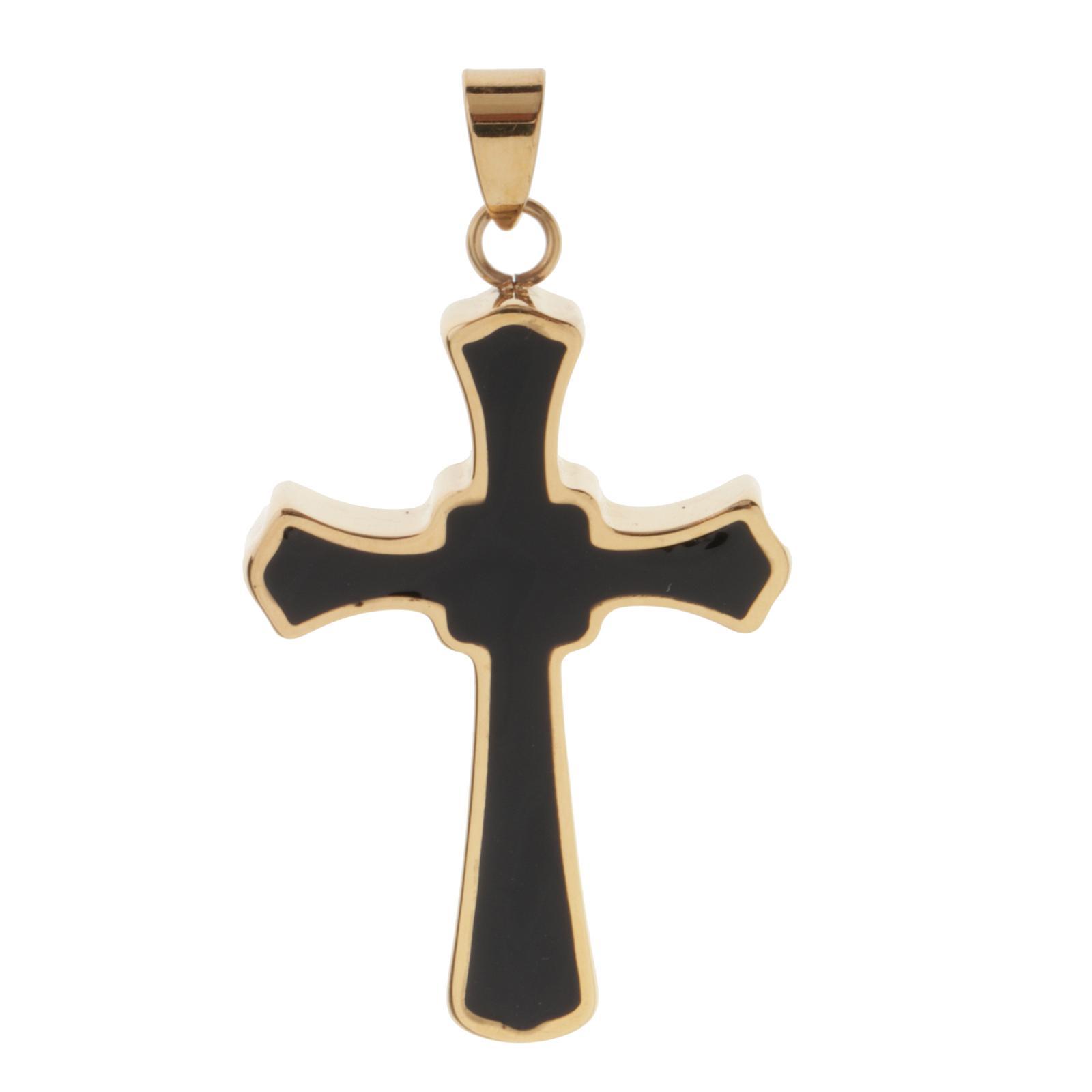 Stainless Steel Ashes Pendant Funeral Necklace Ash Holder Cross 35mm