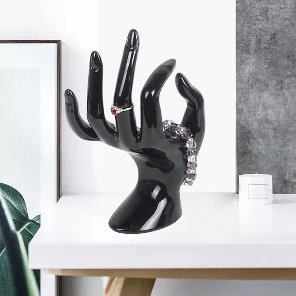 2 Pieces Mannequin Hand Jewelry Bracelet Rings Gloves Display Organizer