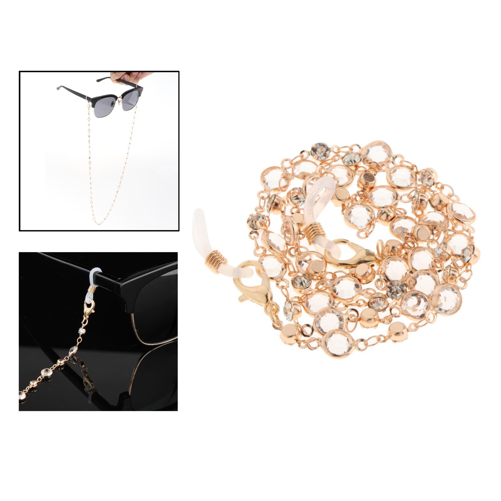 Metal Beaded Eyeglass Chains Chian Strap Holder Neck Chain Silver